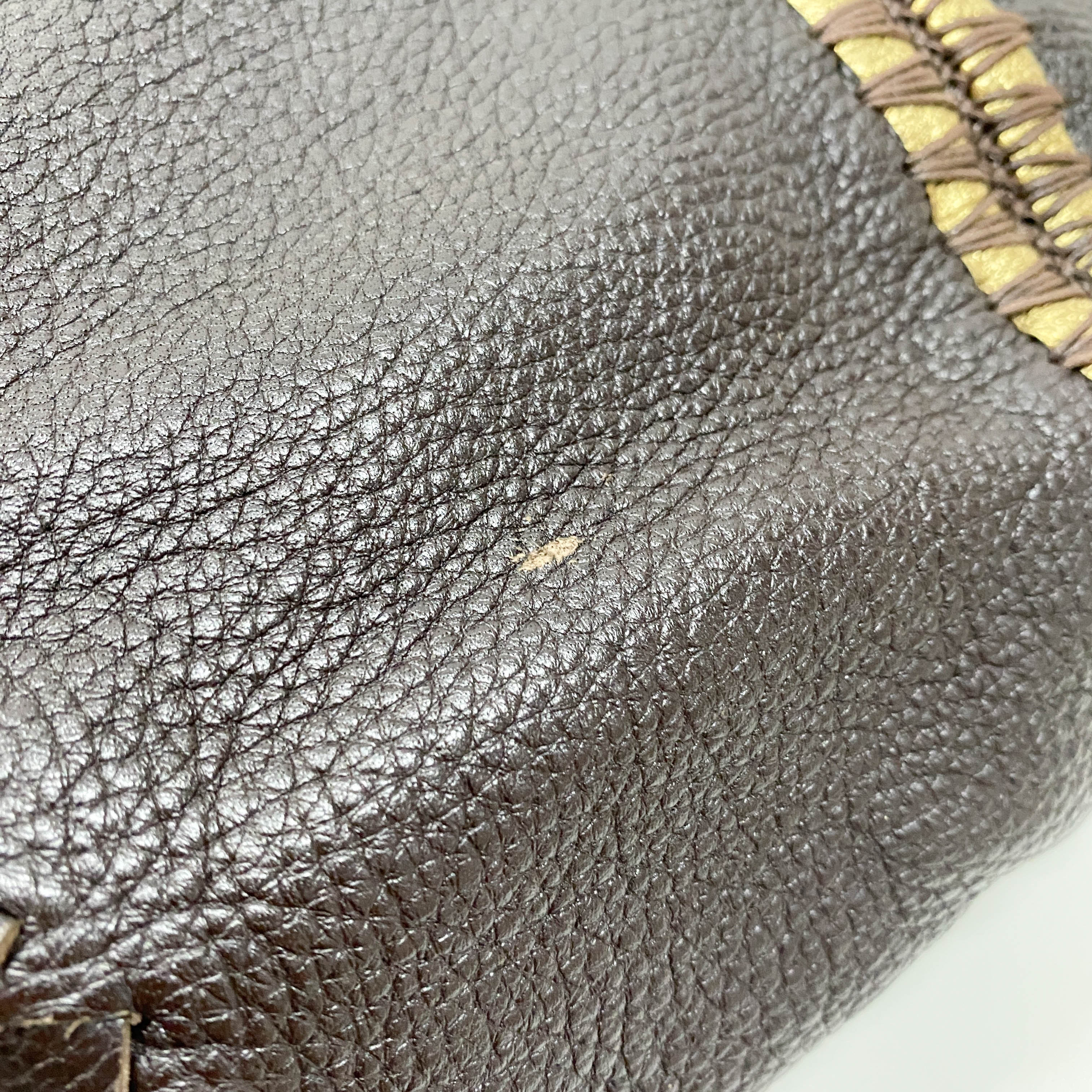 Intrecciato Brown Leather Hobo Shoulder Bag