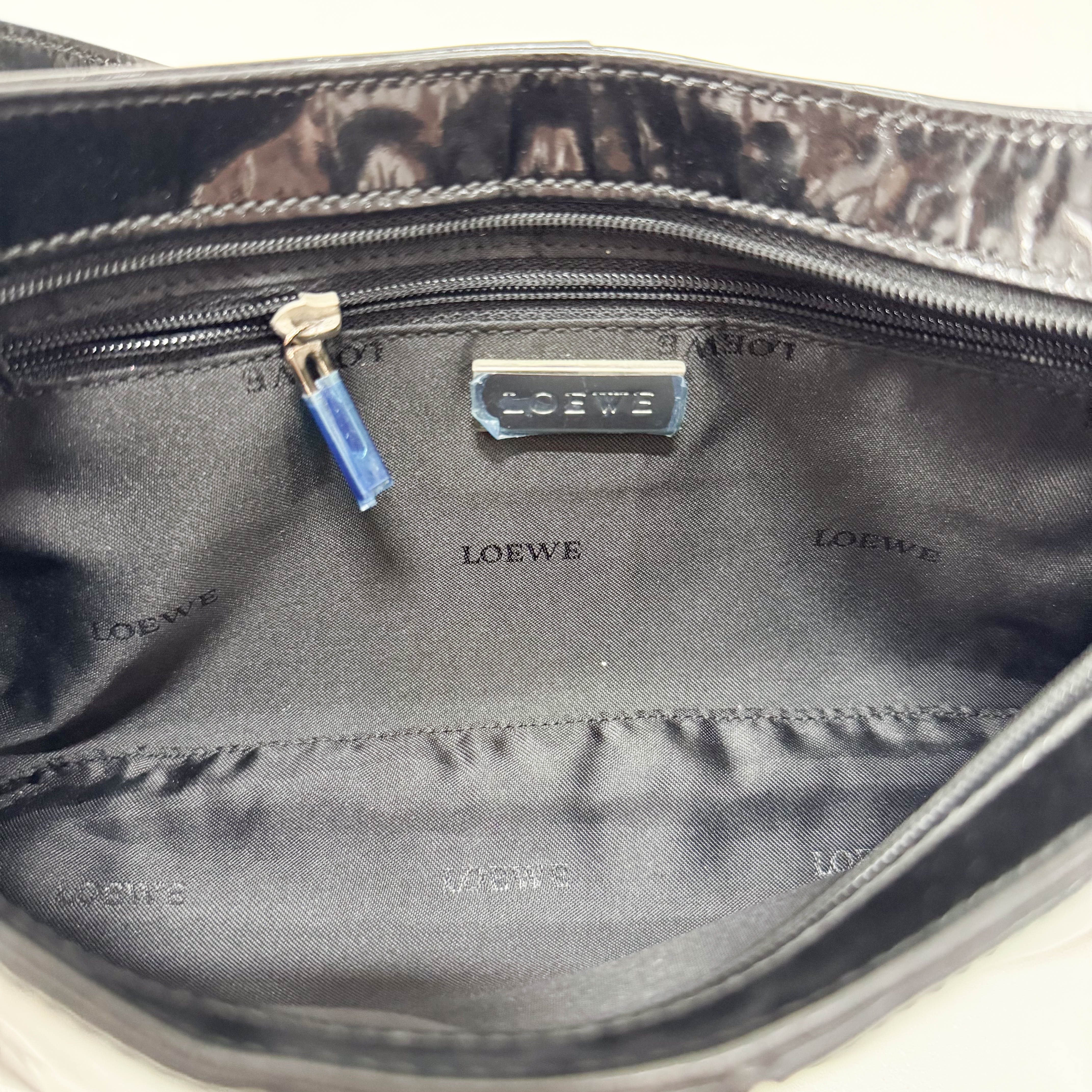 Black Patent Leather Shoulder Bag