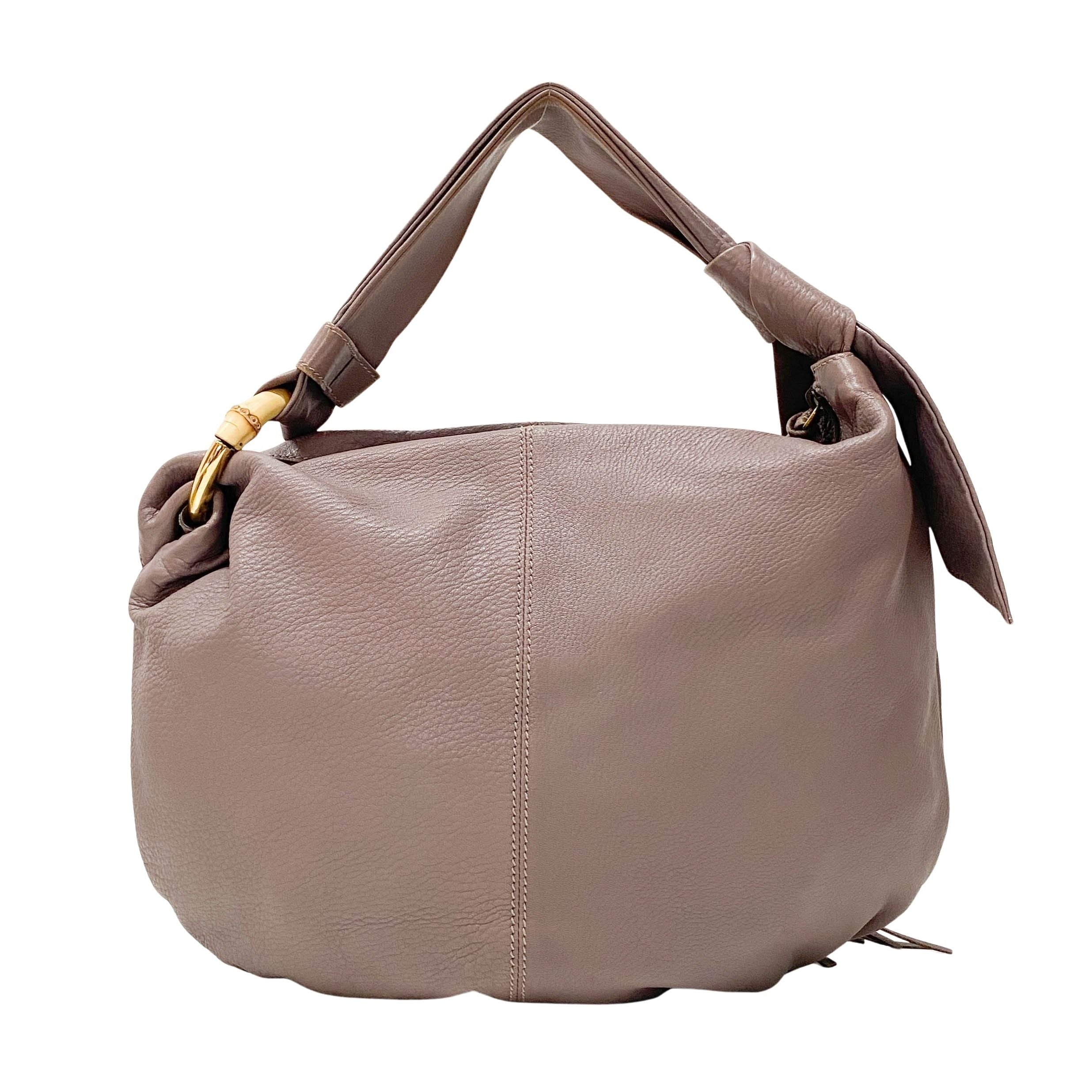 Bamboo Fringe Purple Leather Shoulder Bag