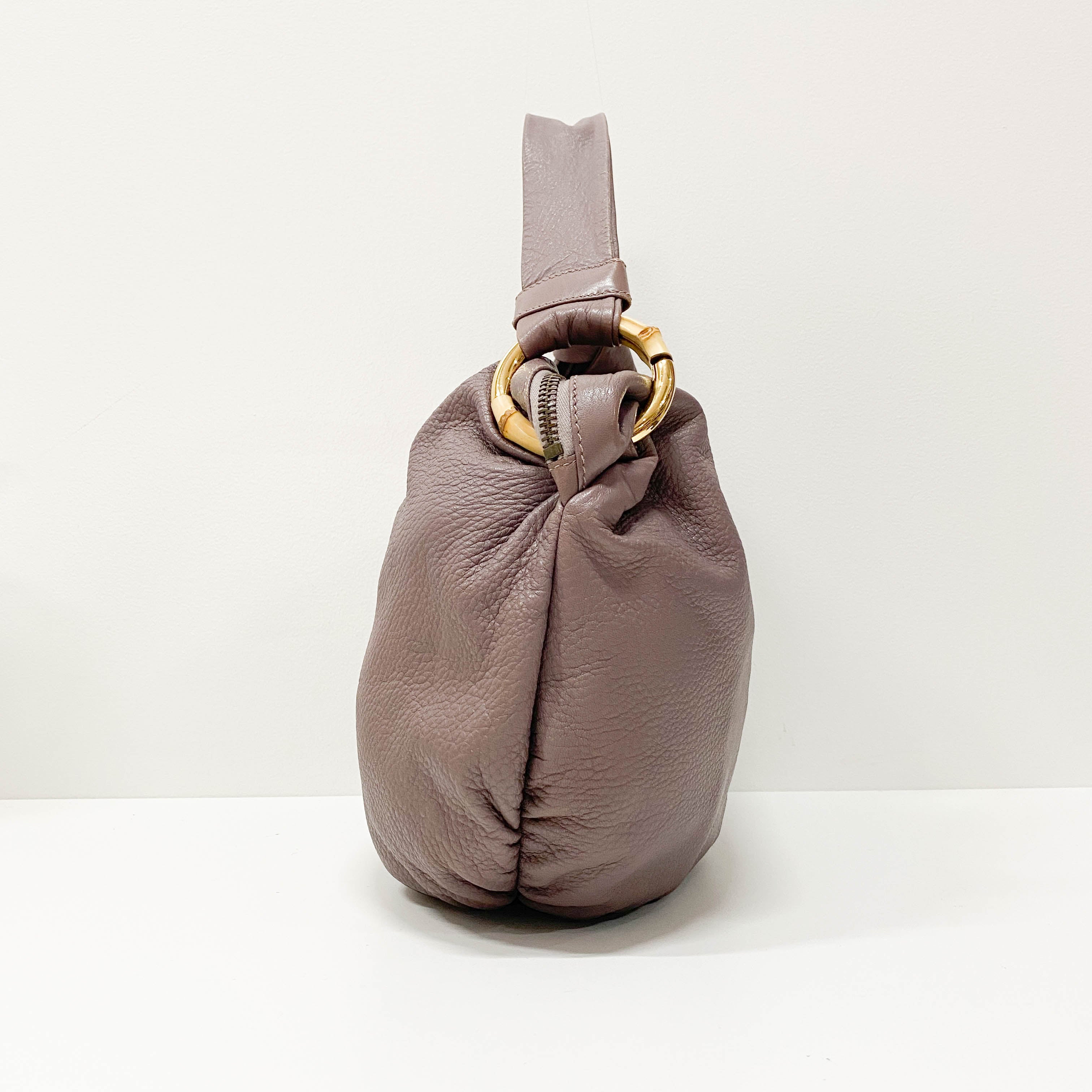 GUCCI Bamboo Fringe Purple Leather Shoulder Bag – HIVE PRELOVED