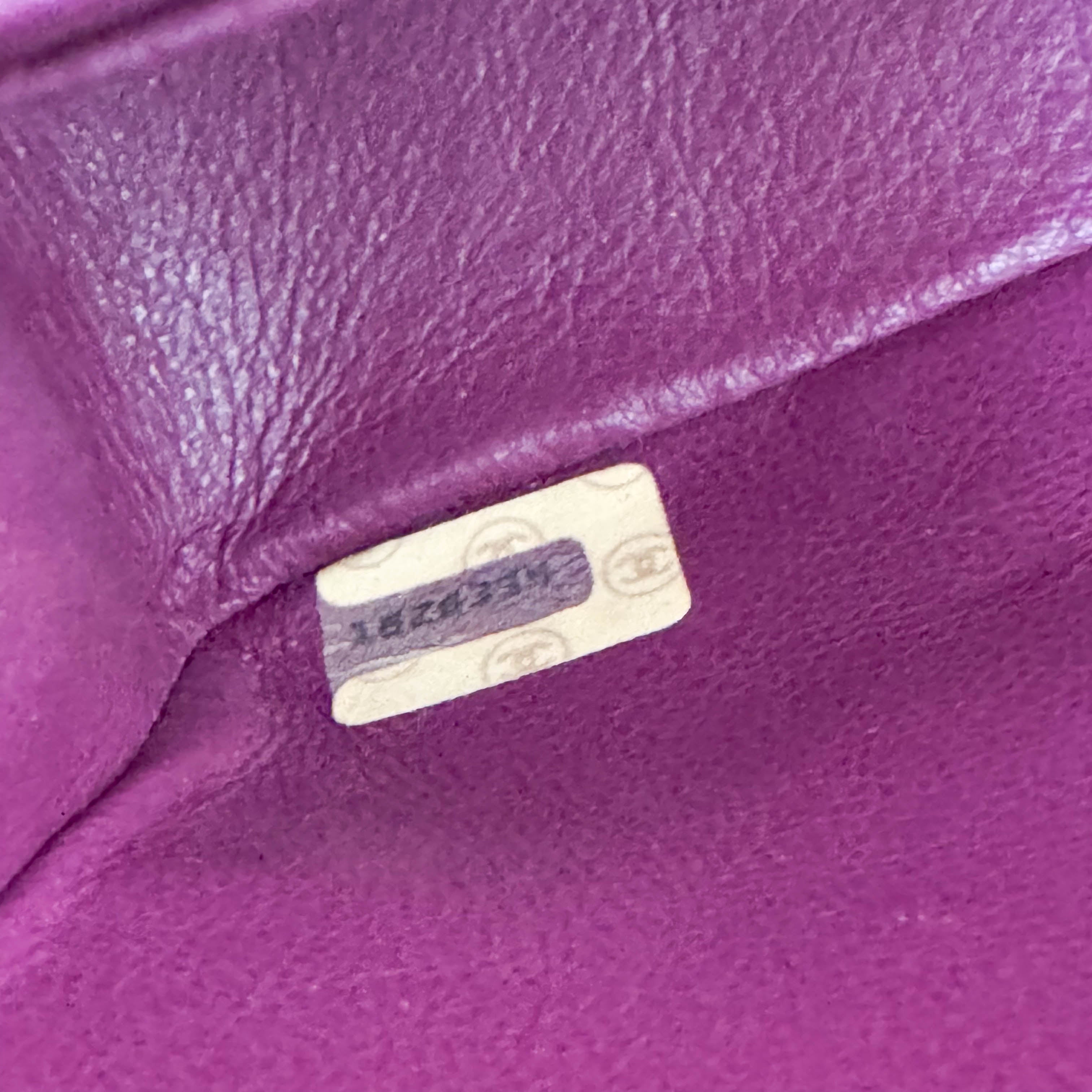 Diana Purple Suede Quilted Single Flap Bijoux Chain Shoulder Bag