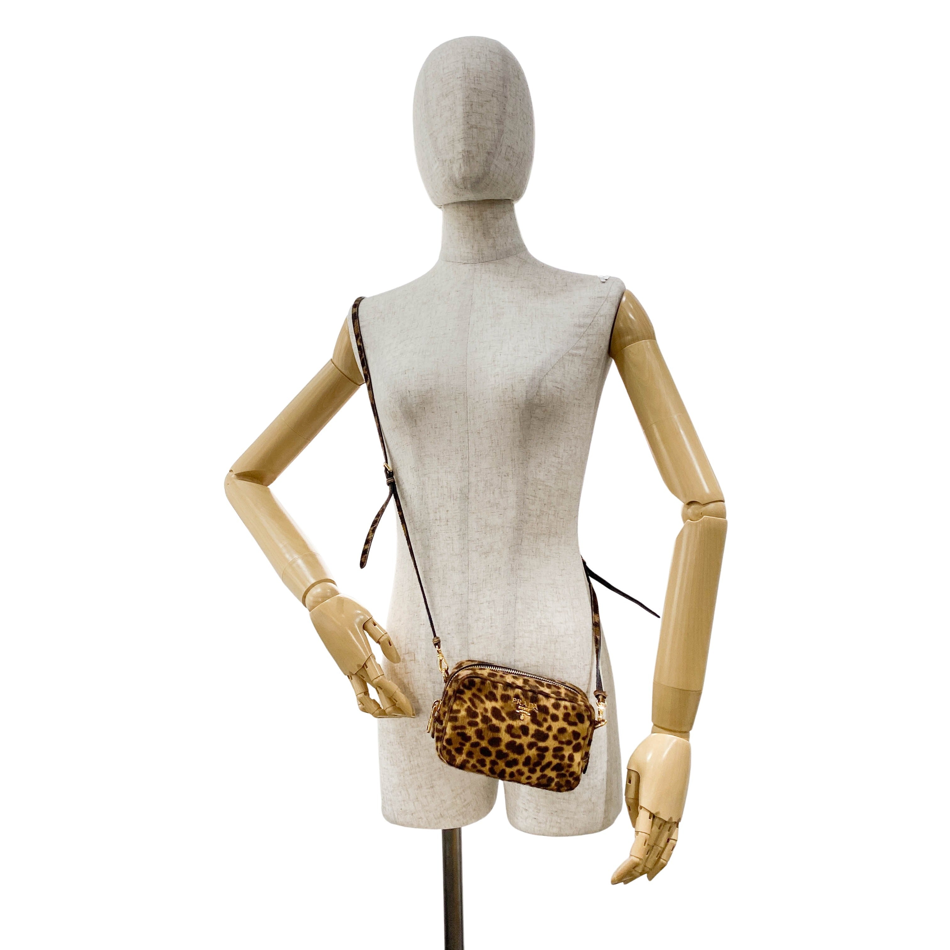 Prada Mini Dyed Calf Fur Shoulder Bag