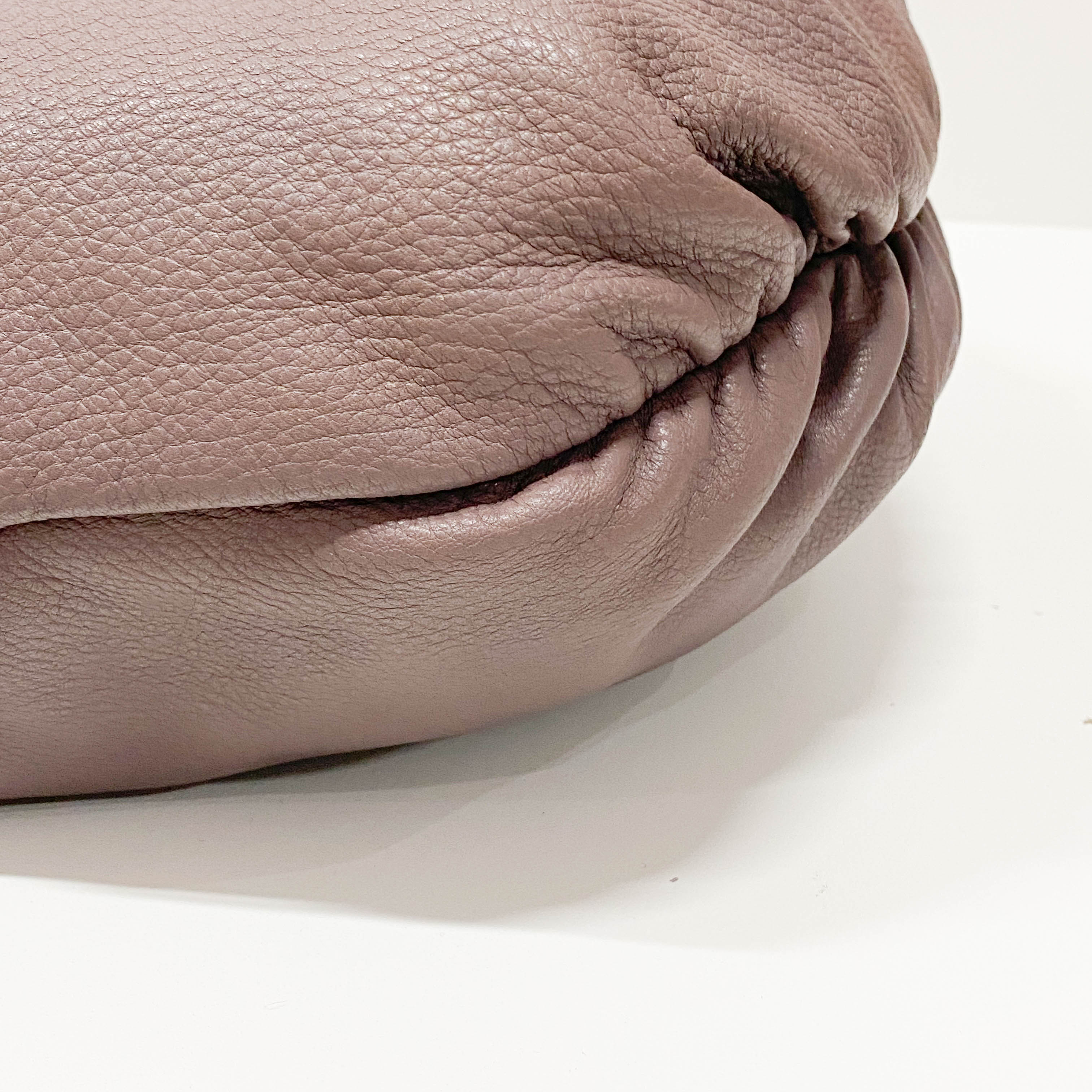 Bamboo Fringe Purple Leather Shoulder Bag