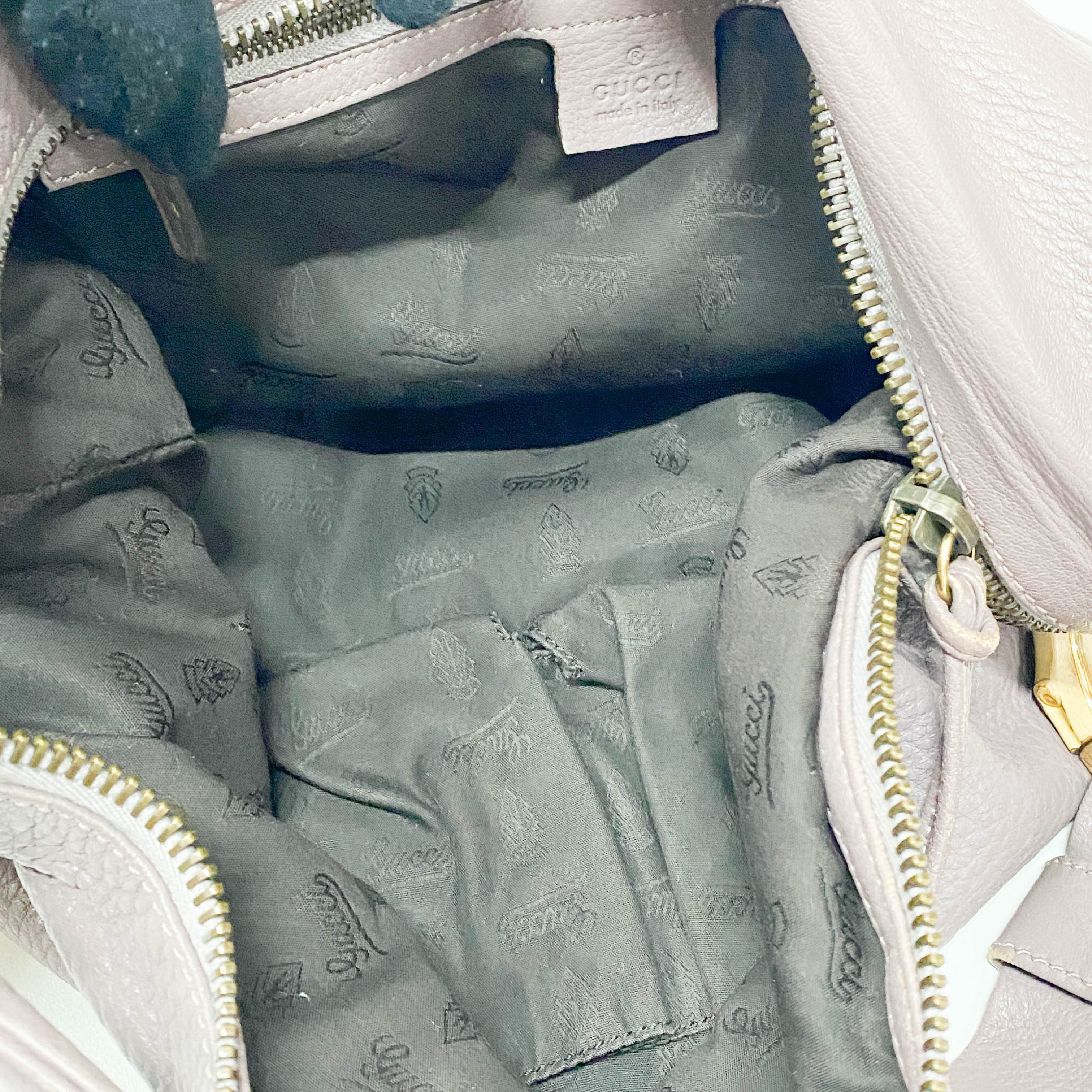 Bamboo Fringe Purple Leather Shoulder Bag