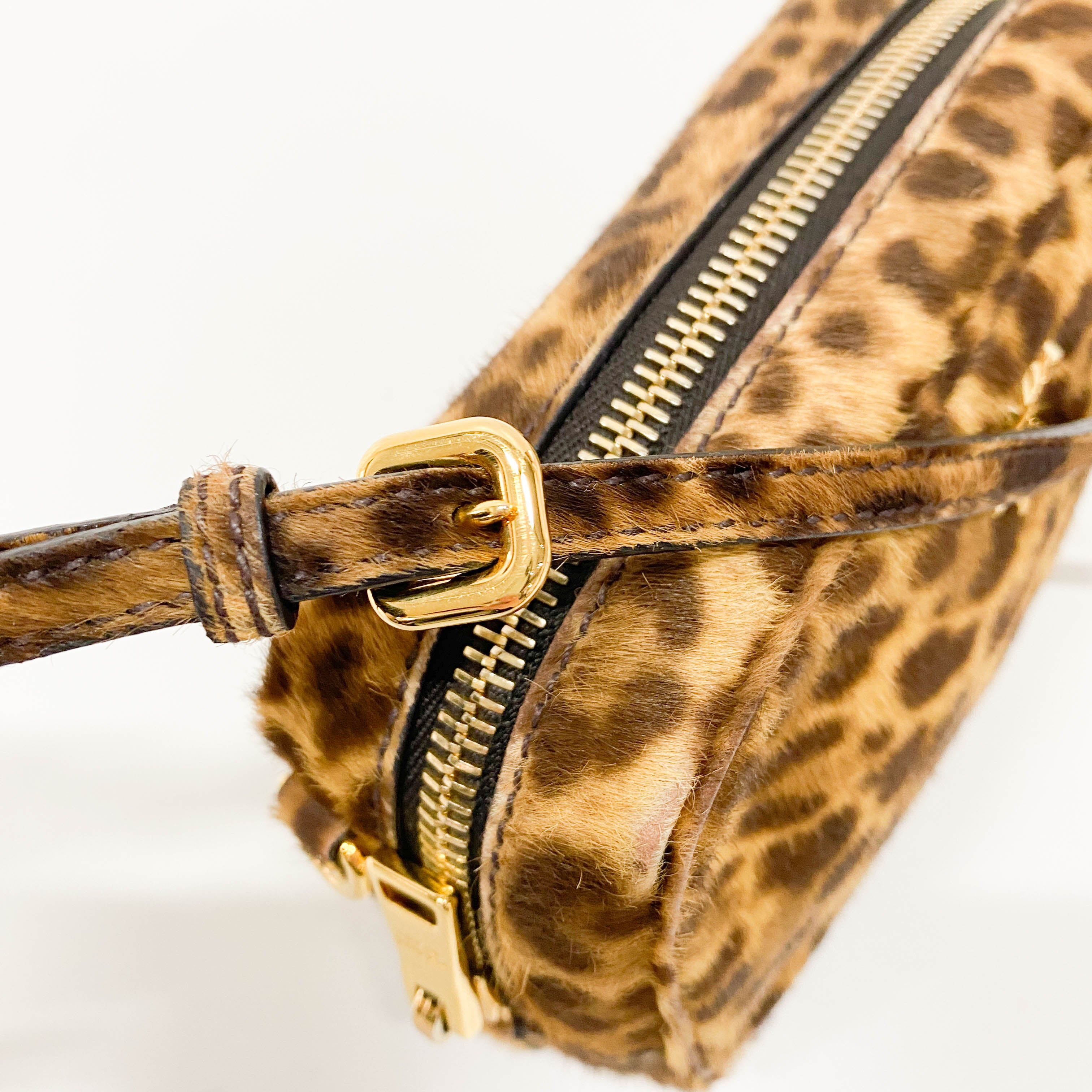 Prada Mini Dyed Calf Fur Shoulder Bag