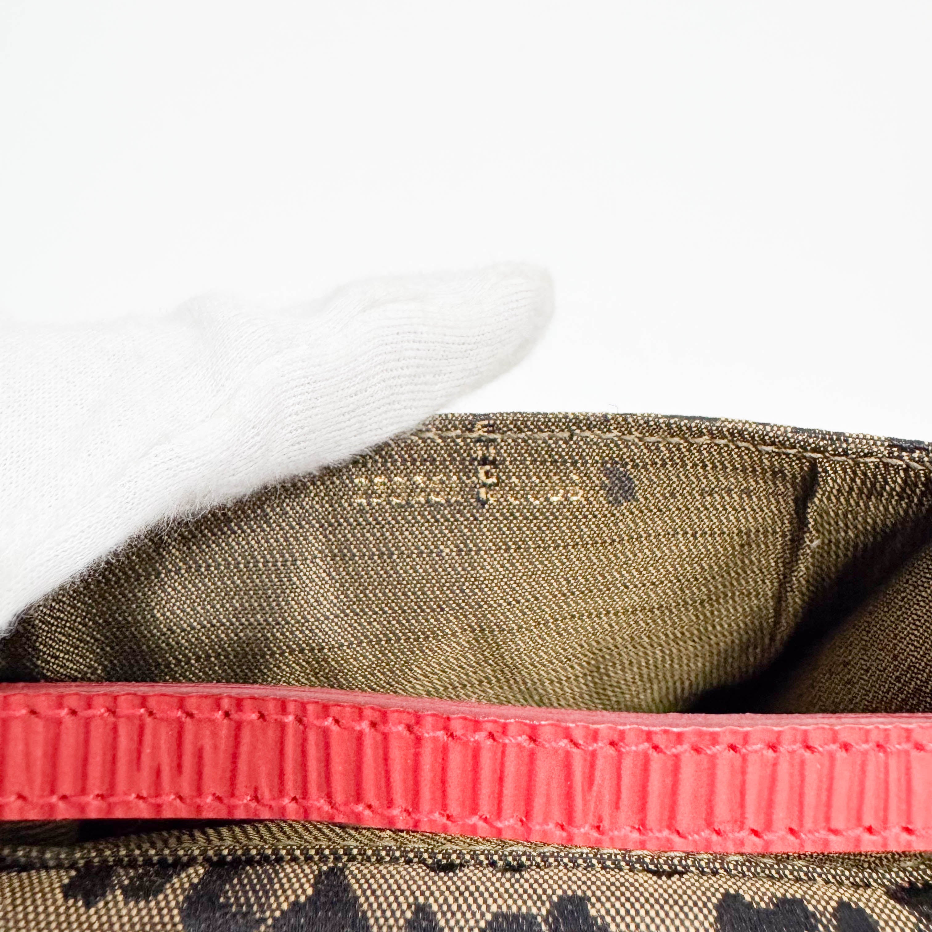 Brown Jaguar Print Canvas Mini Shoulder Bag