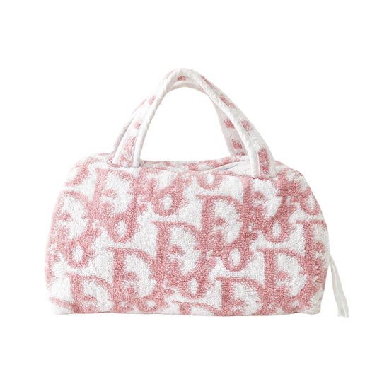 Trotter Pink Terry Cloth Towel Handbag