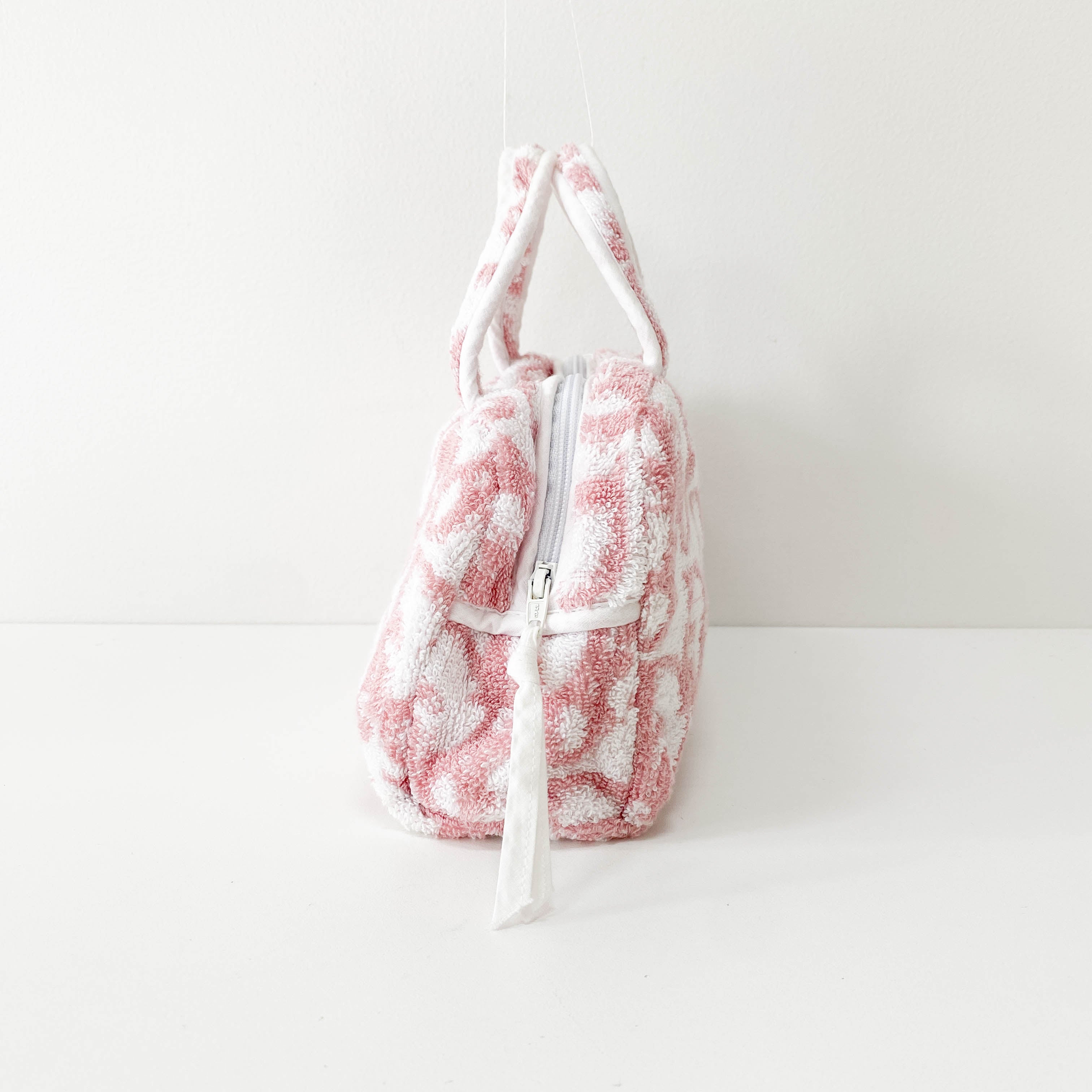 Trotter Pink Terry Cloth Towel Handbag