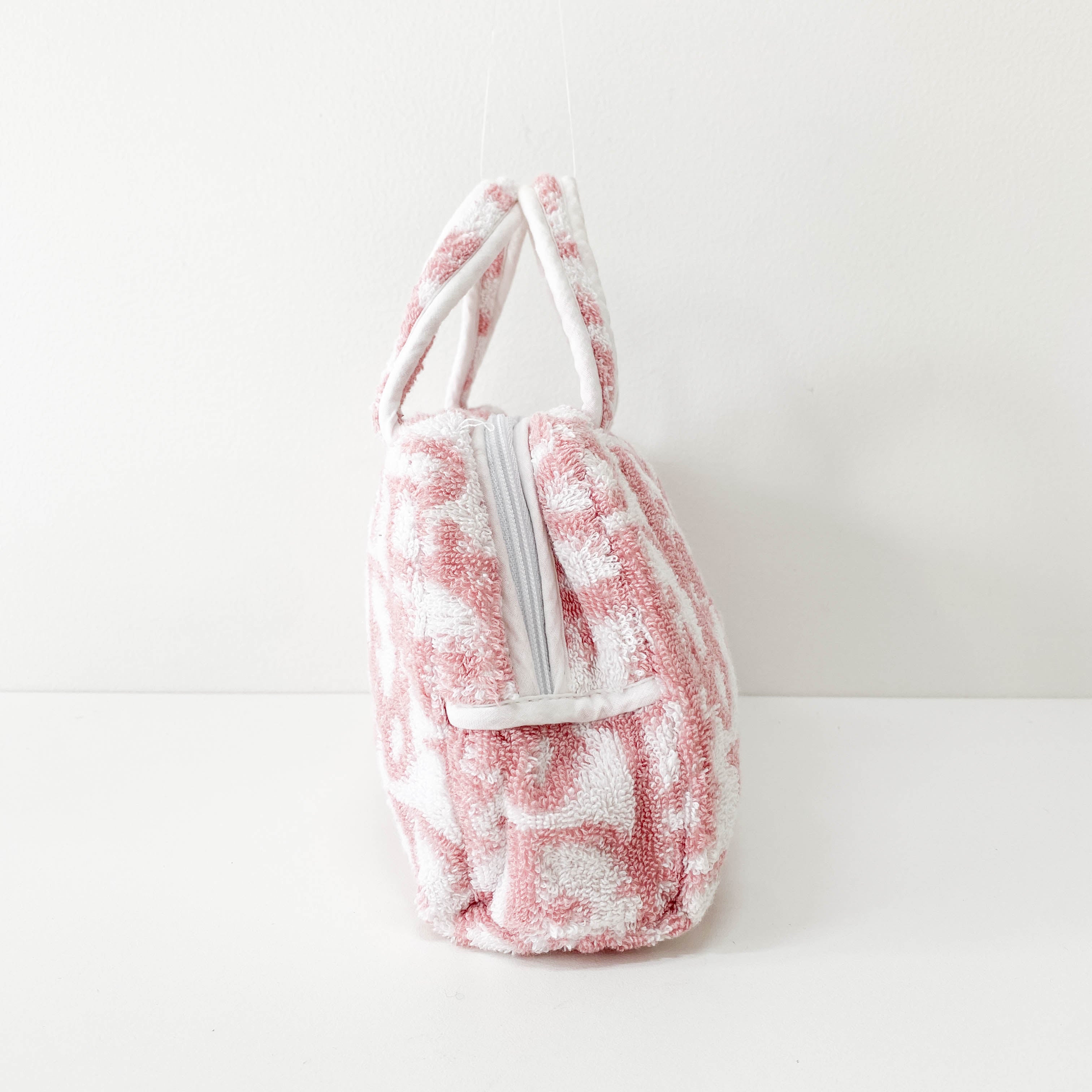 Trotter Pink Terry Cloth Towel Handbag