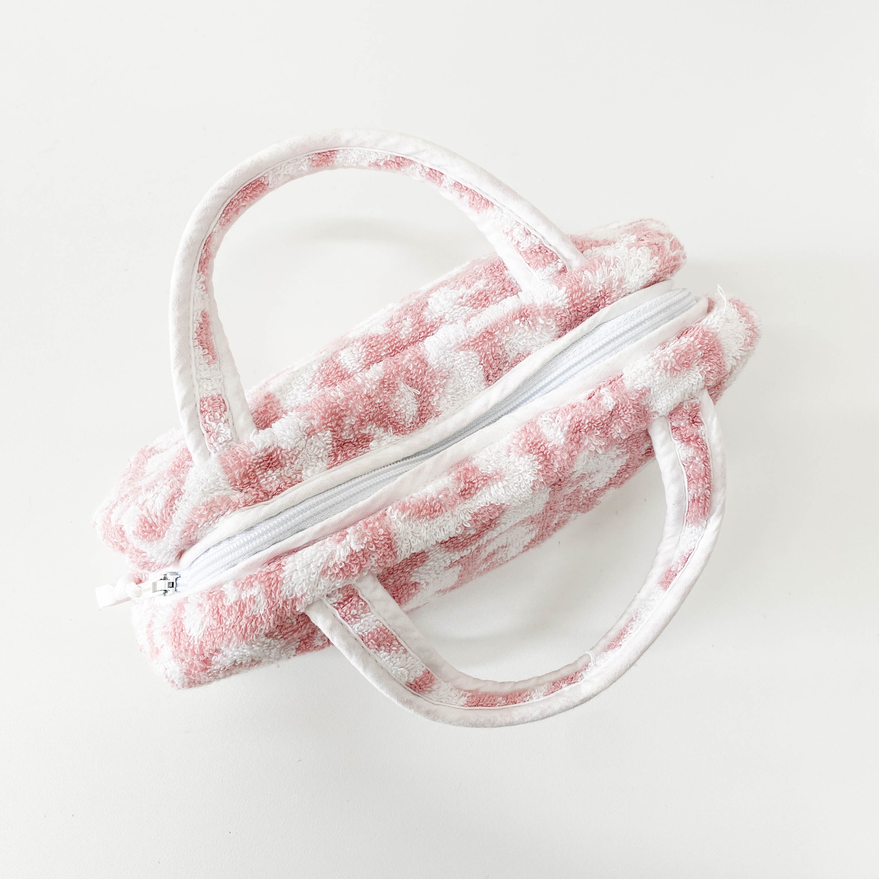 Trotter Pink Terry Cloth Towel Handbag