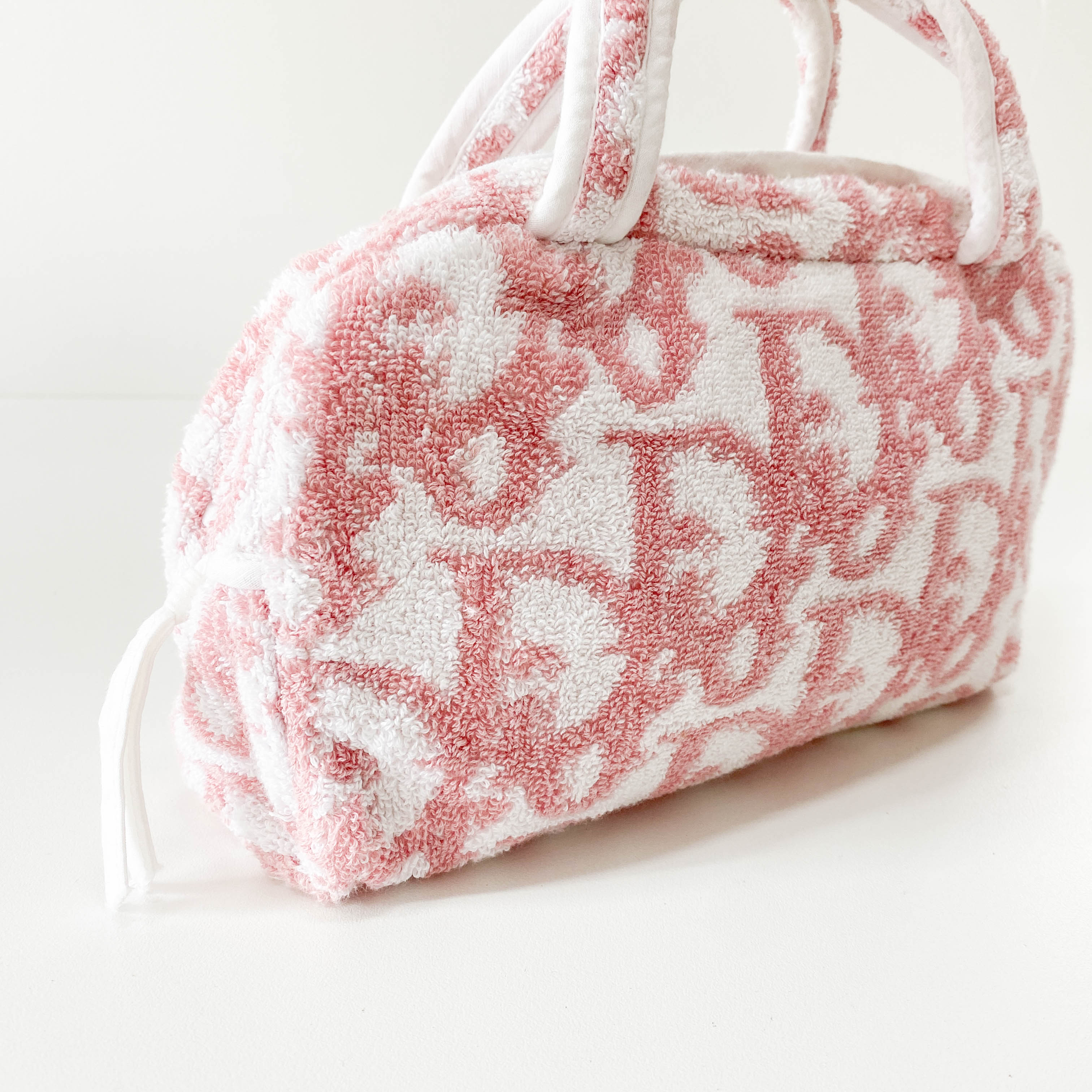 Trotter Pink Terry Cloth Towel Handbag
