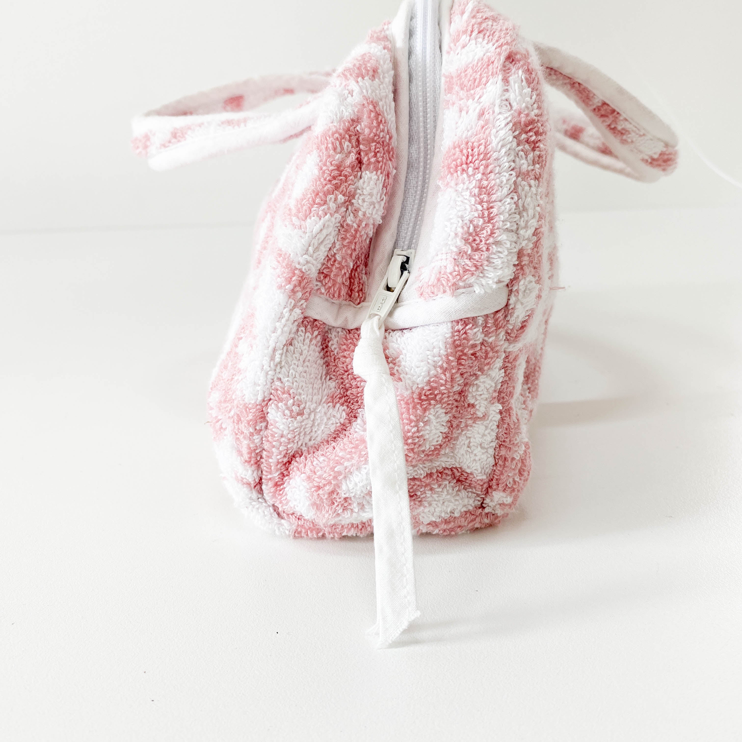 Trotter Pink Terry Cloth Towel Handbag