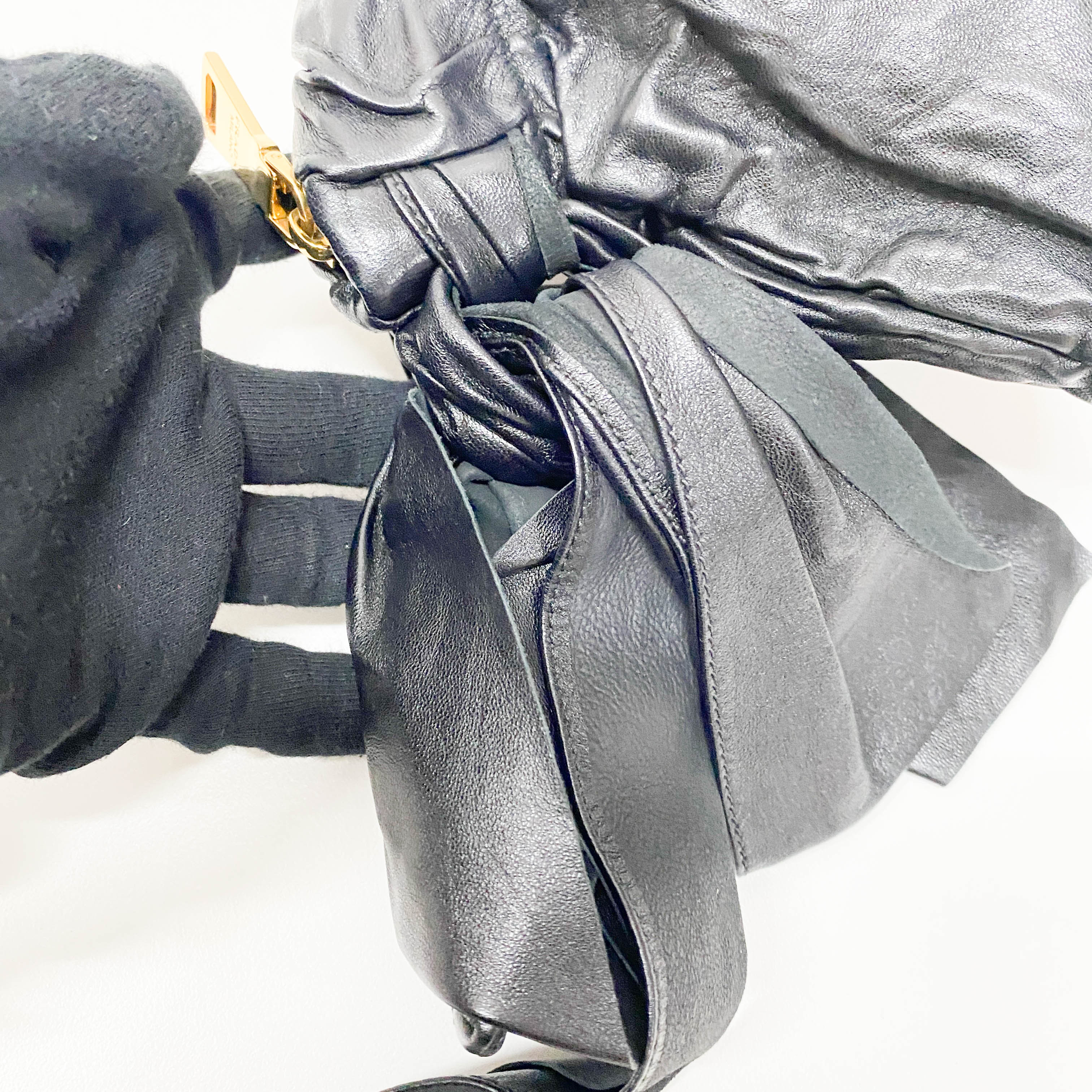 Black Leather Clutch Bag