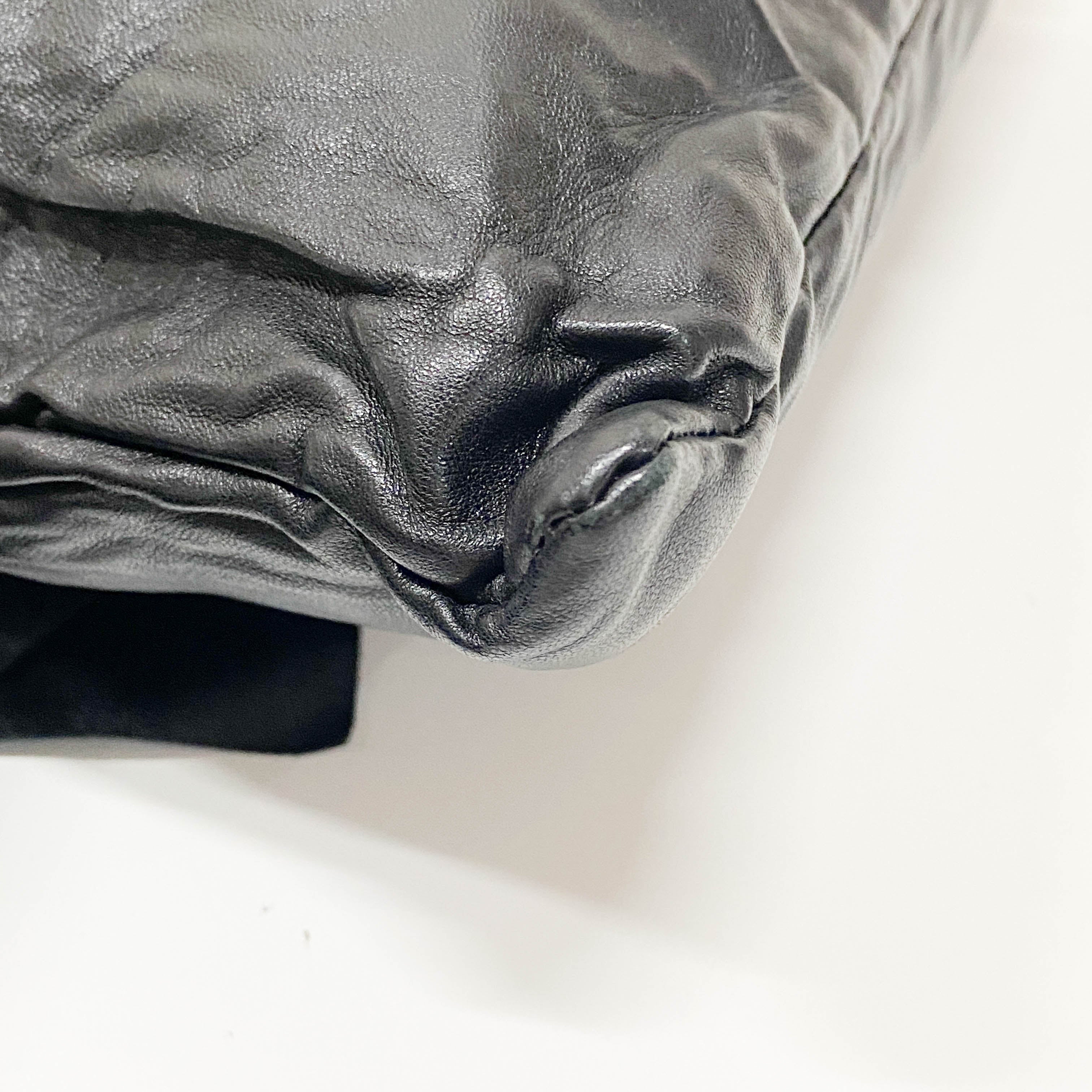 Black Leather Clutch Bag