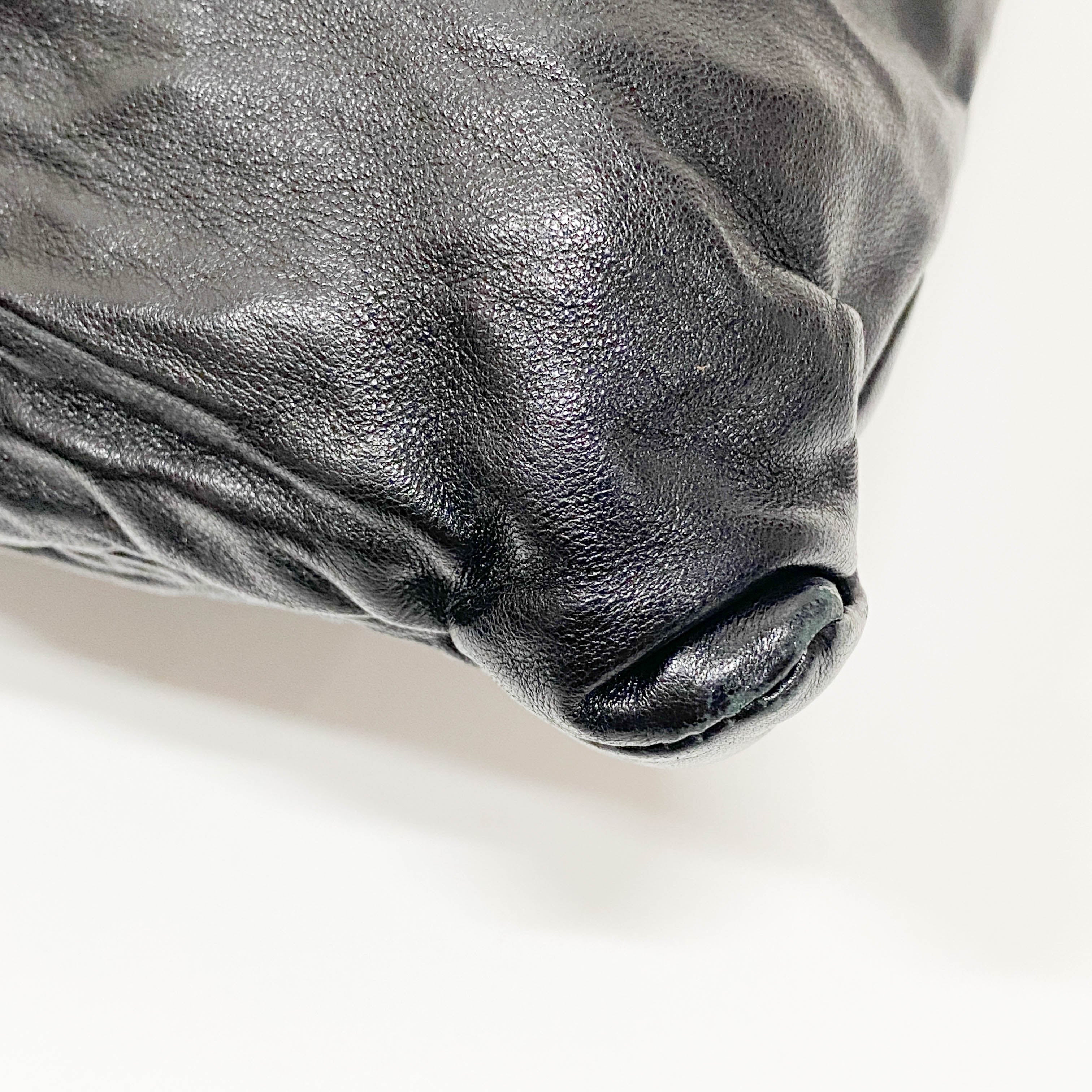 Black Leather Clutch Bag