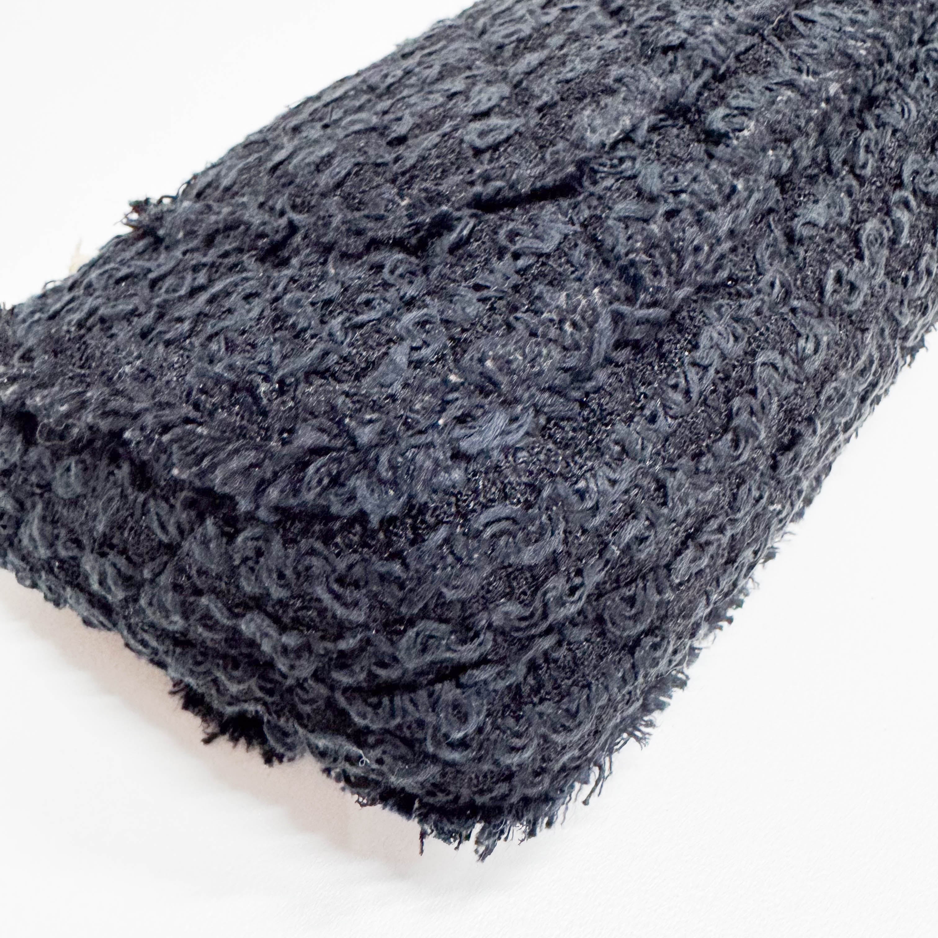 Timeless Classic Flap Black Tweed Matelasse Shoulder Bag