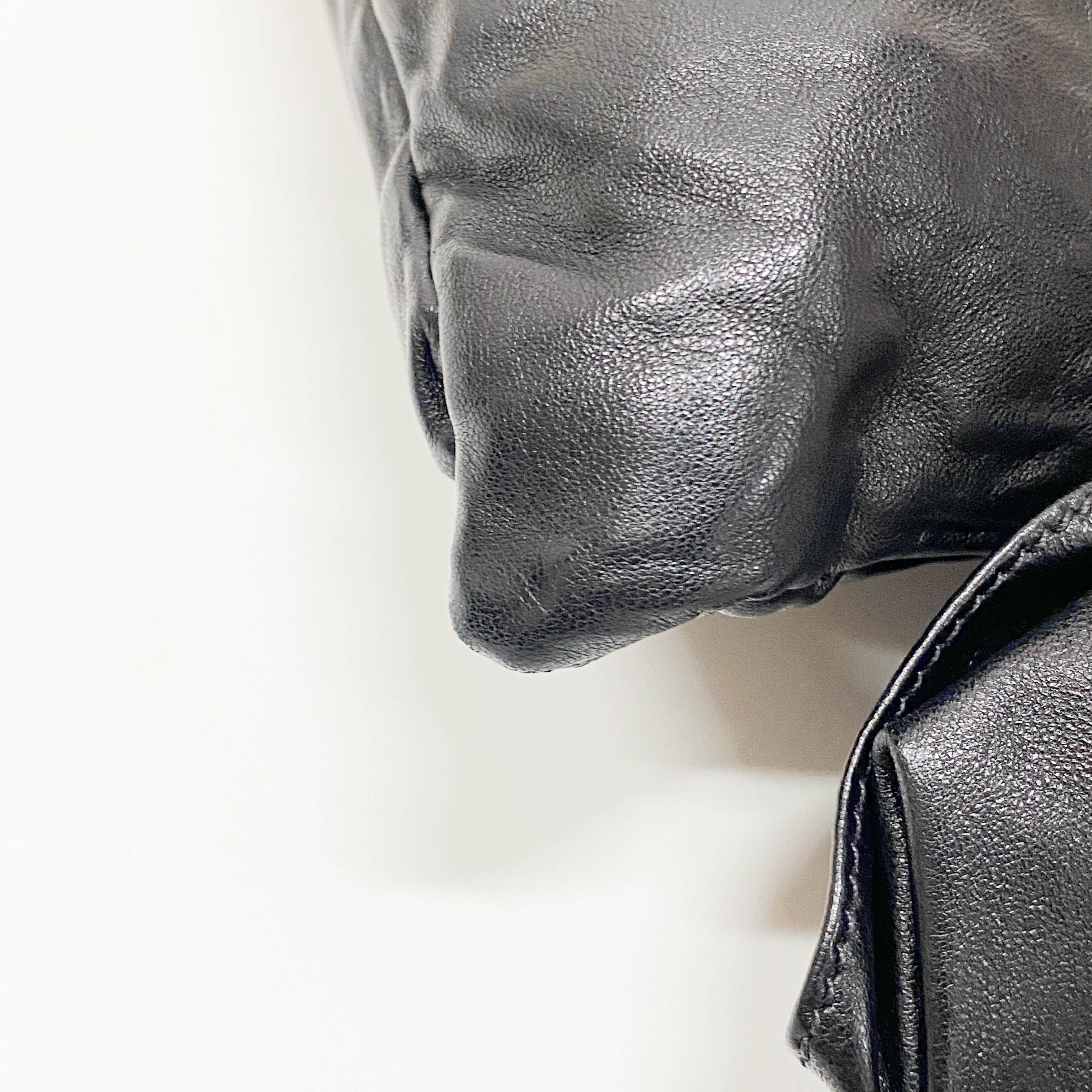 Black Leather Clutch Bag