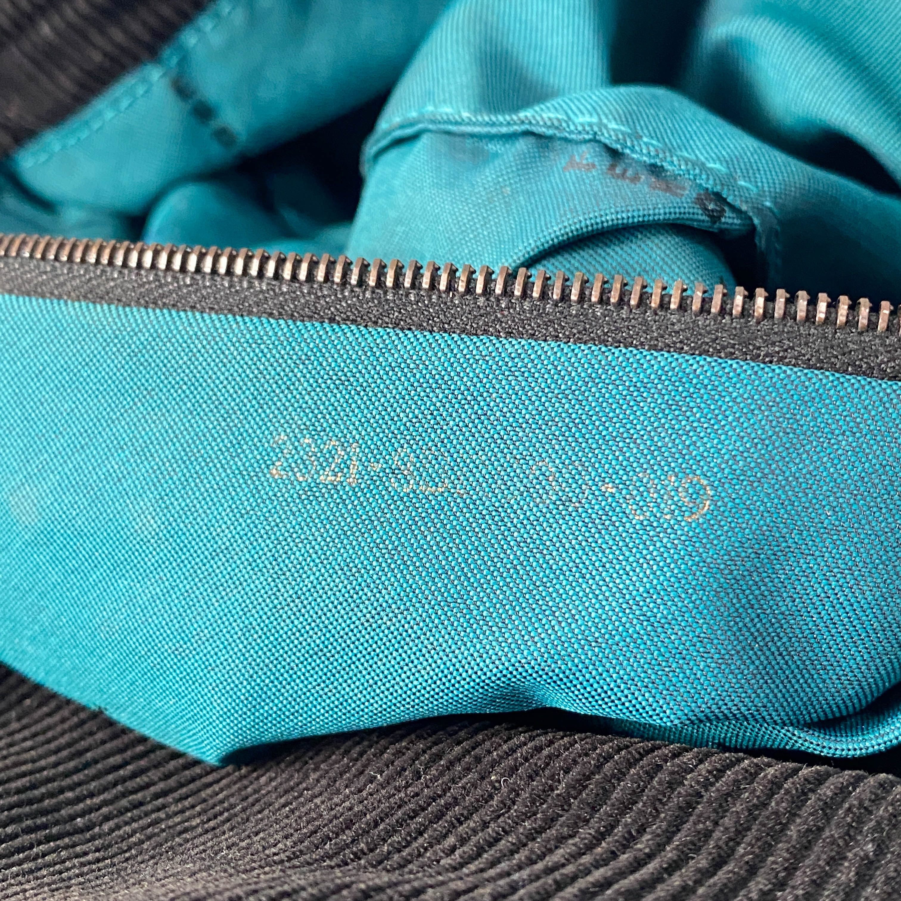 Baguette Black Corduroy Shoulder Bag