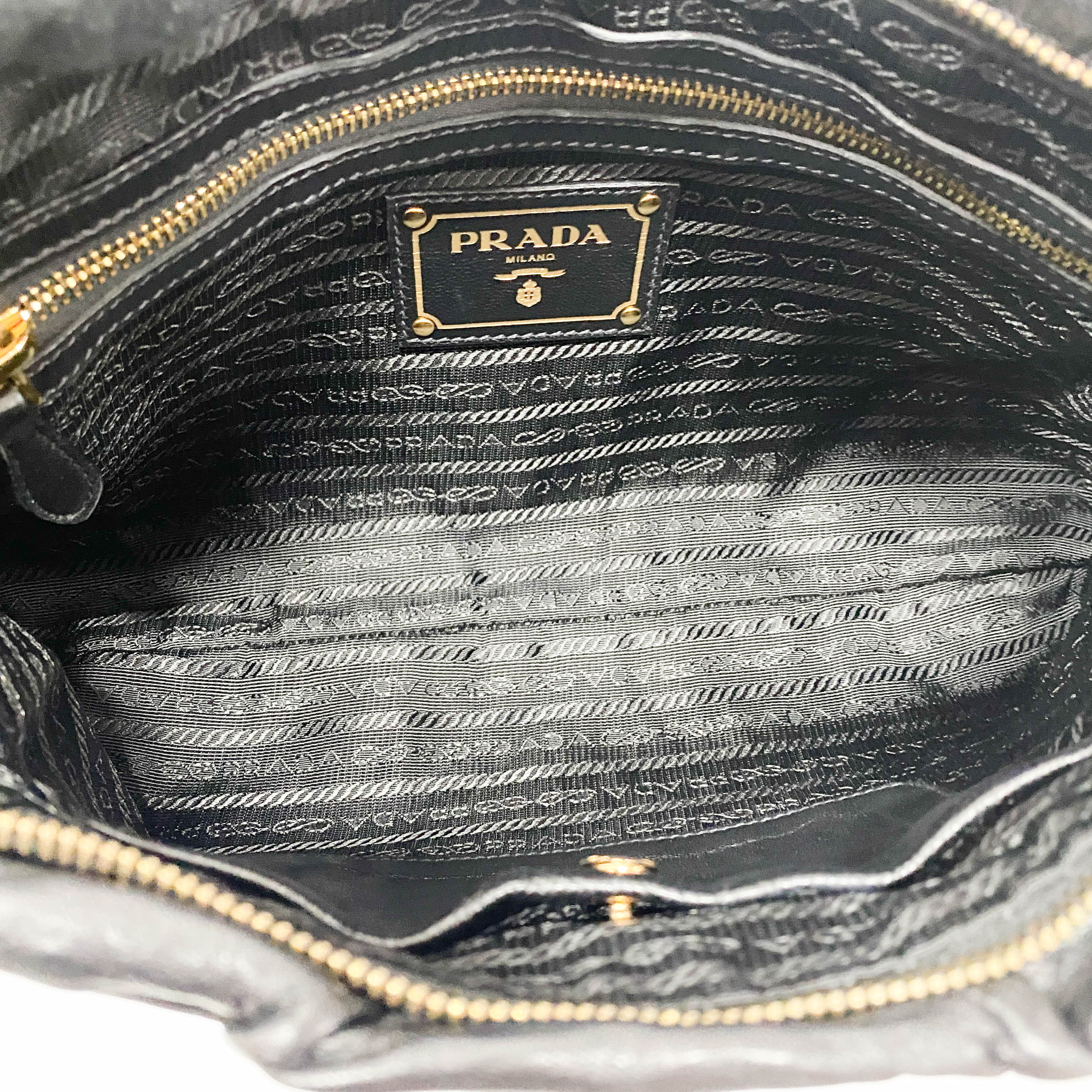 Black Leather Clutch Bag