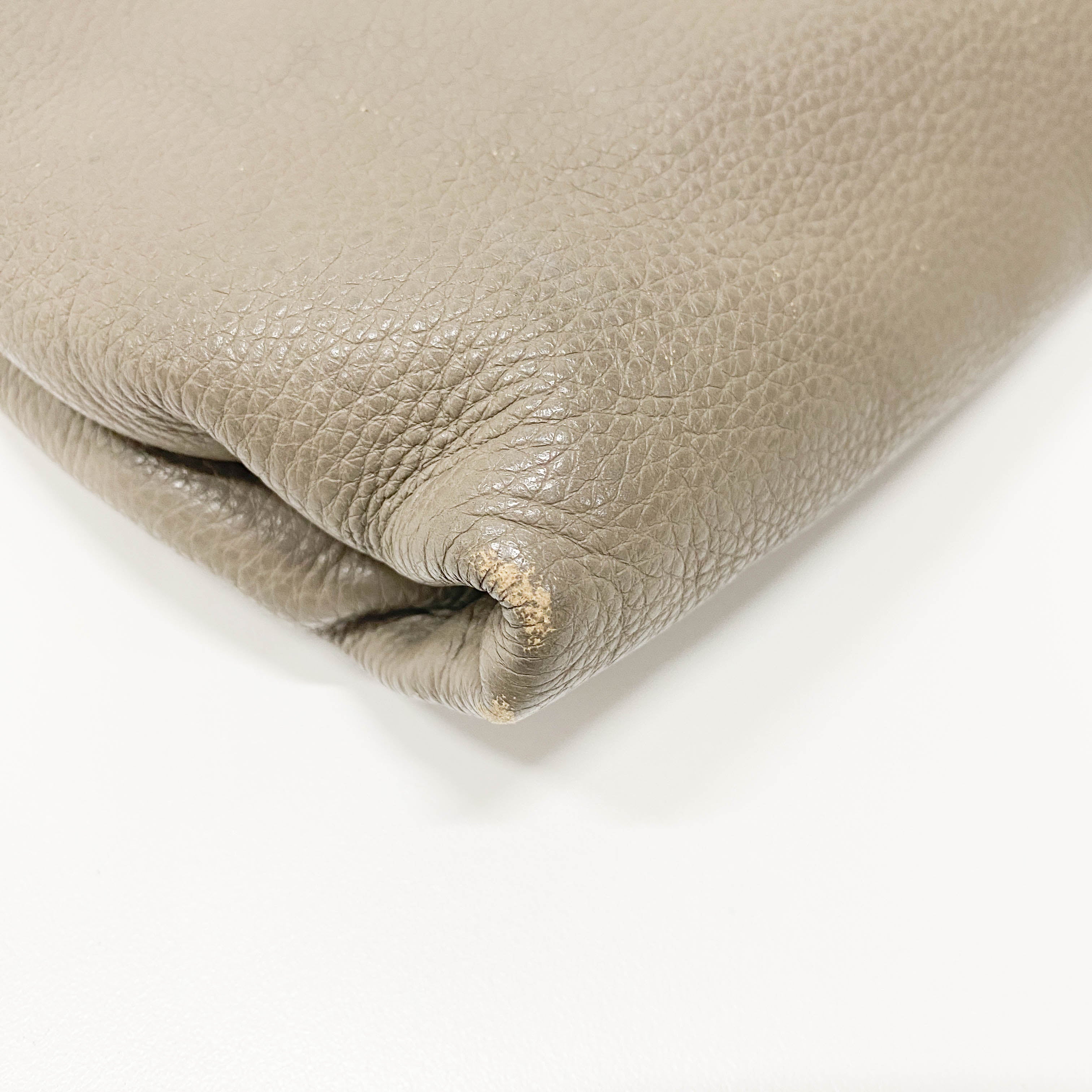 Vintage Grey Leather Crossbody Bag