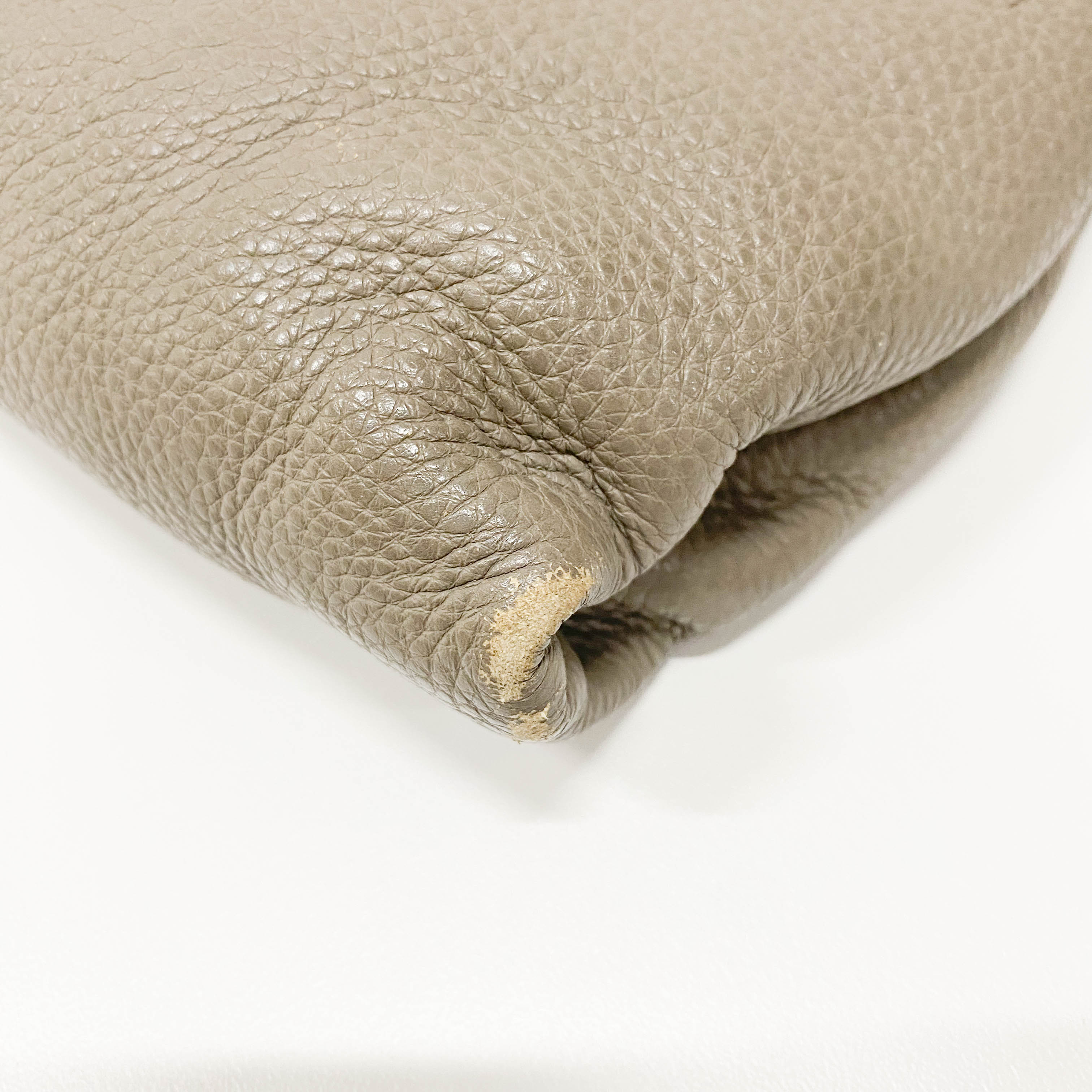 Vintage Grey Leather Crossbody Bag