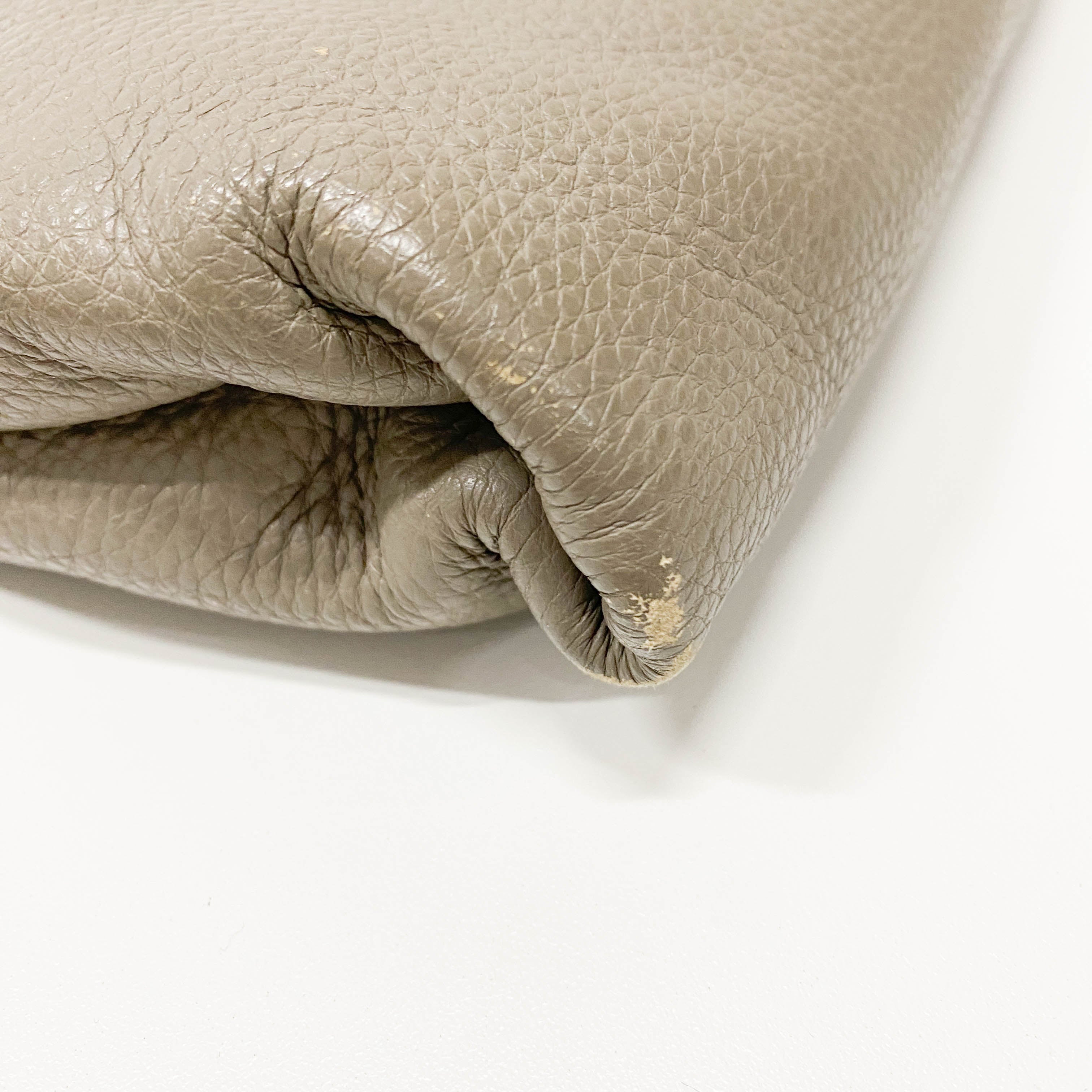 Vintage Grey Leather Crossbody Bag