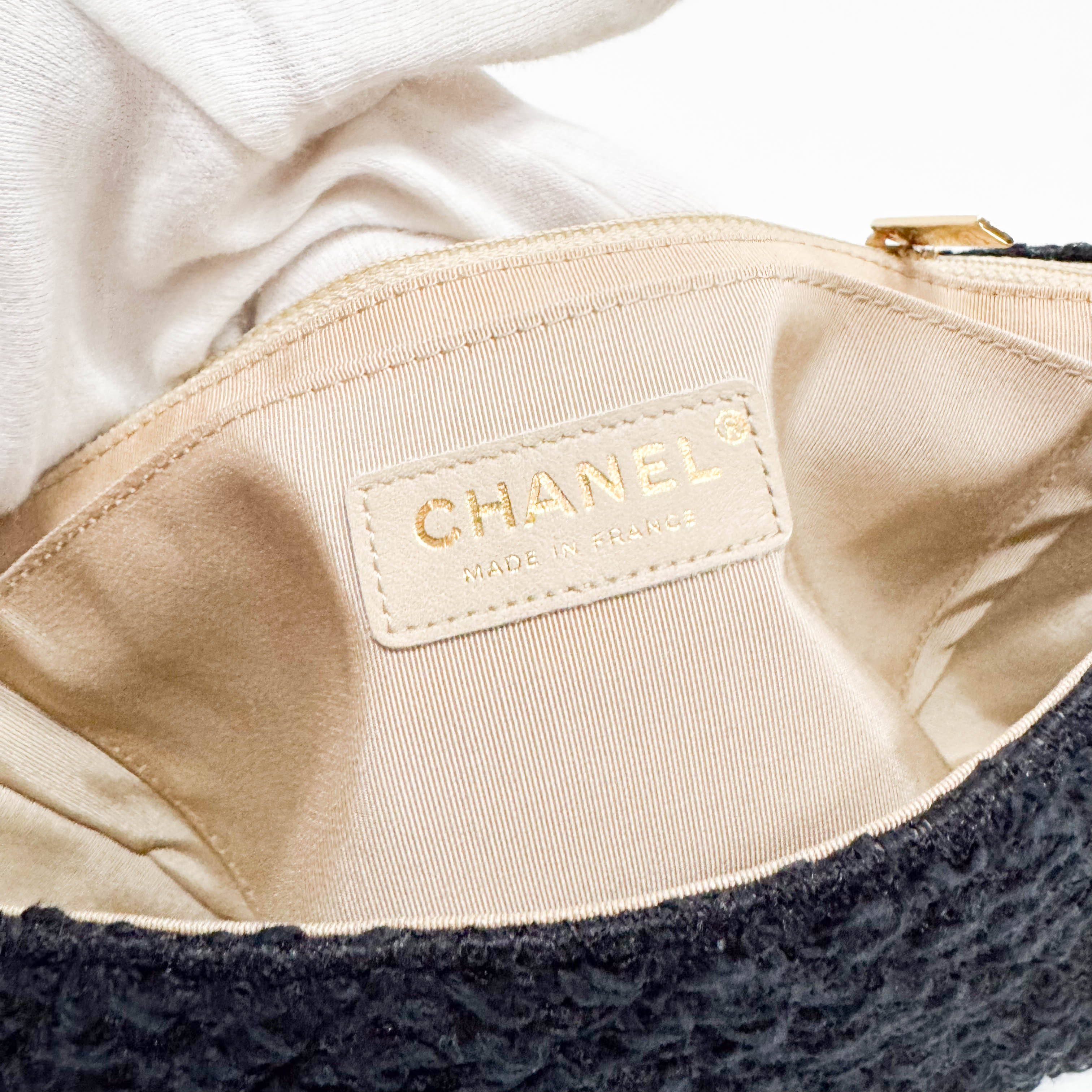 Timeless Classic Flap Black Tweed Matelasse Shoulder Bag