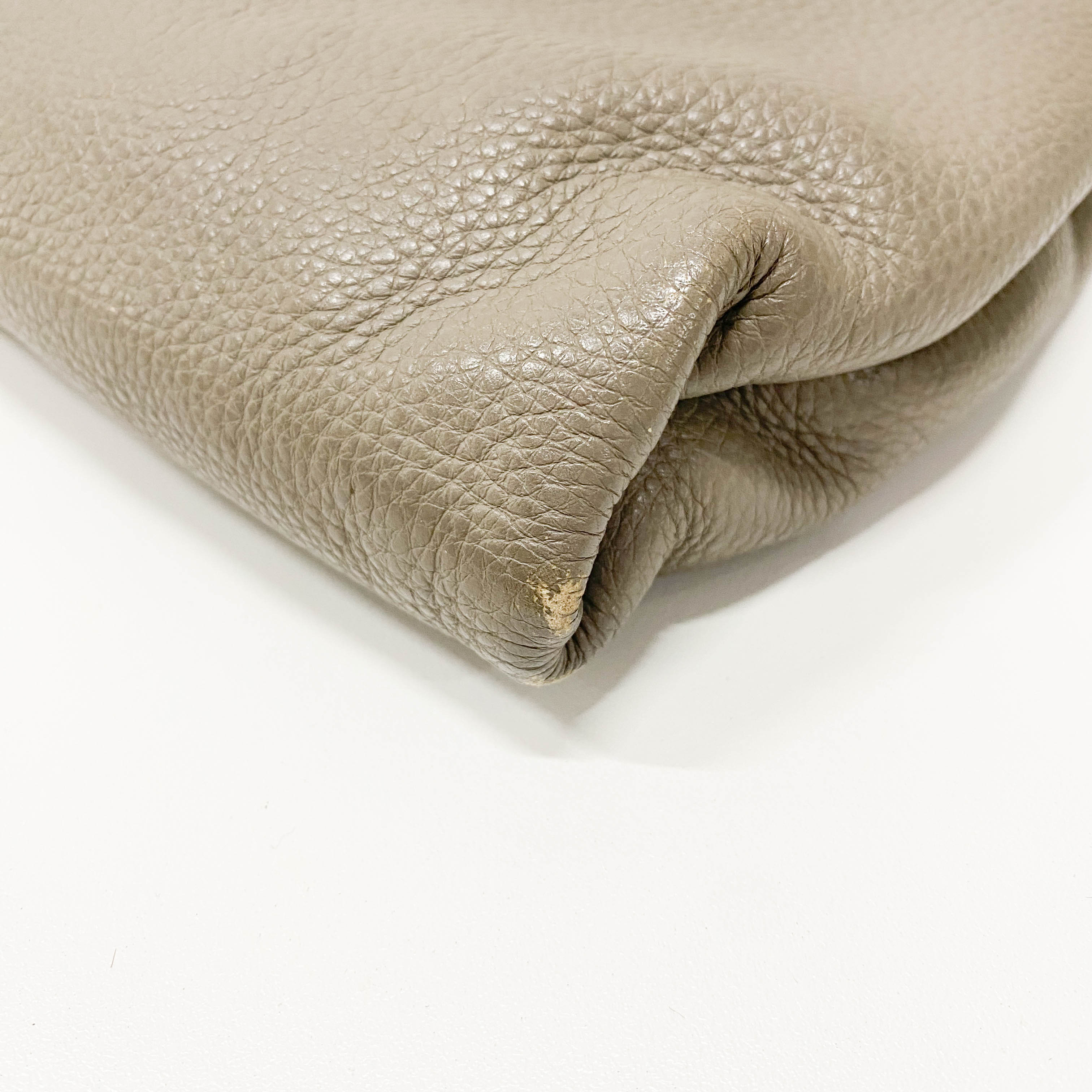 Vintage Grey Leather Crossbody Bag