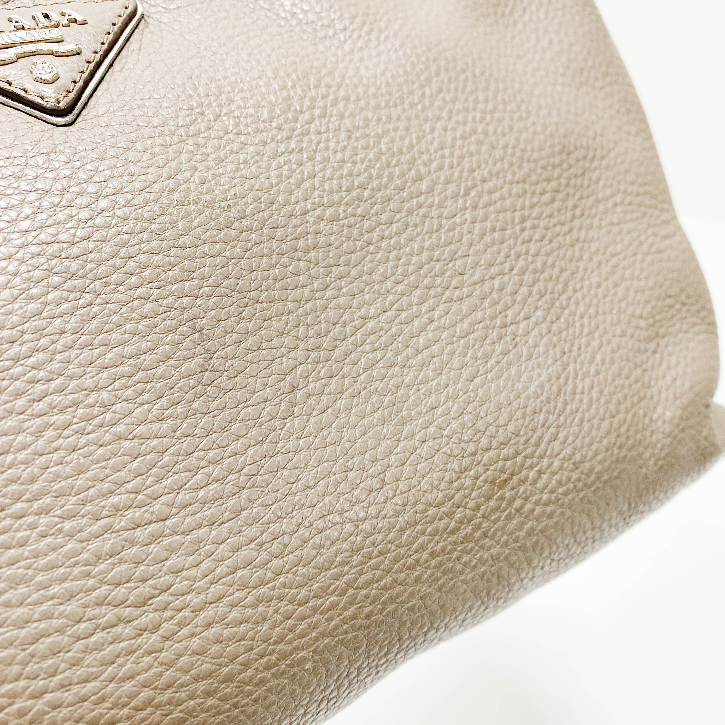 Vintage Grey Leather Crossbody Bag