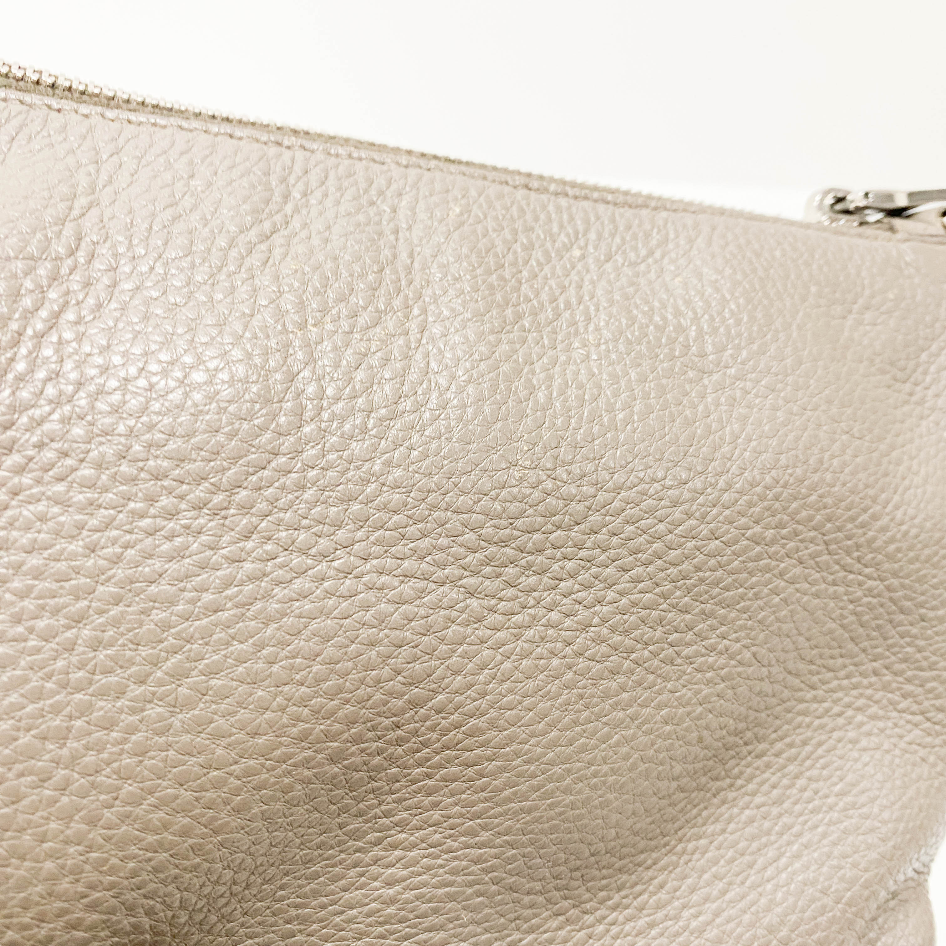 Vintage Grey Leather Crossbody Bag