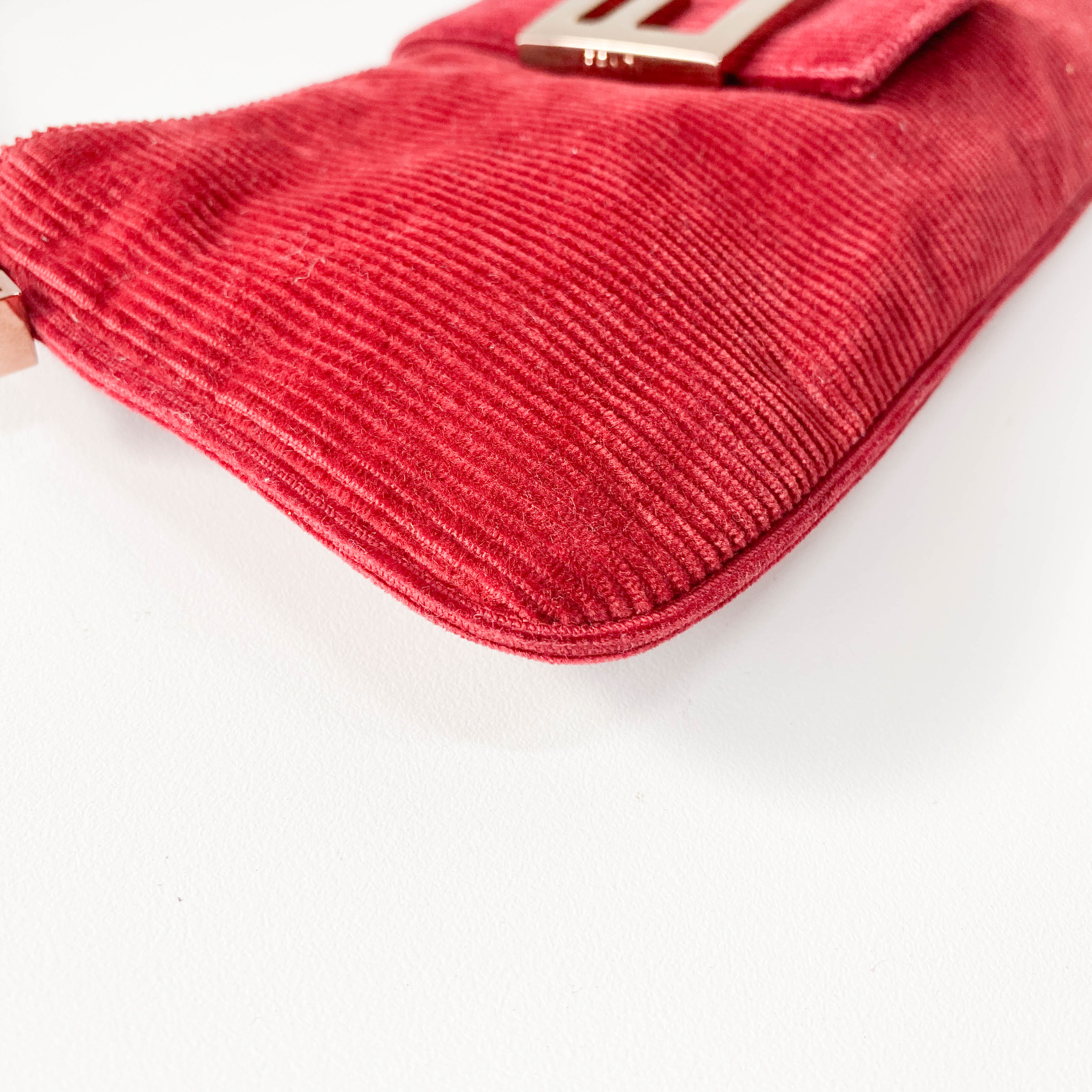 Small Burgundy Corduroy Shoulder Bag
