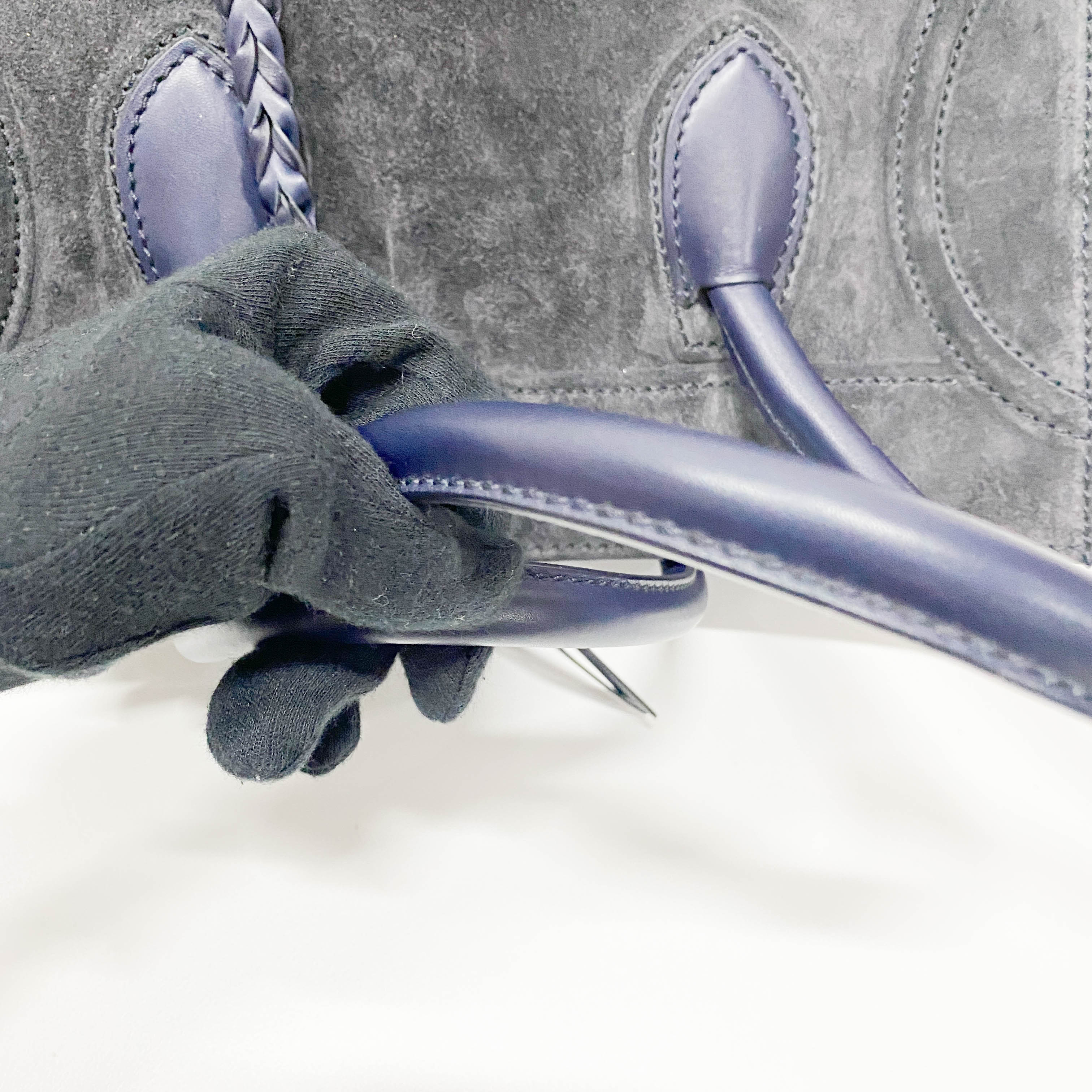 Phantom Black Suede Tote Bag