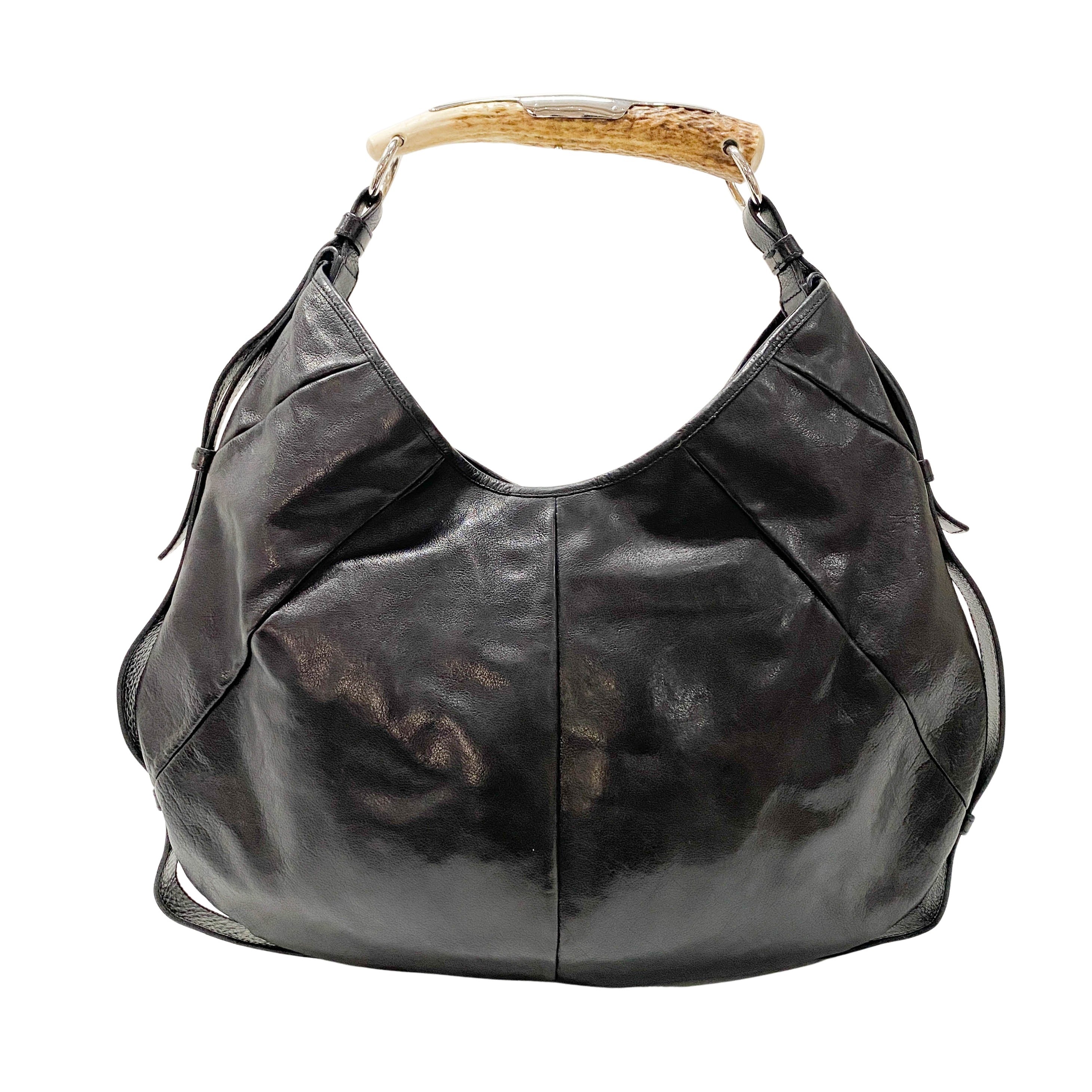 Mombasa Black Leather with YSL Studs Detail