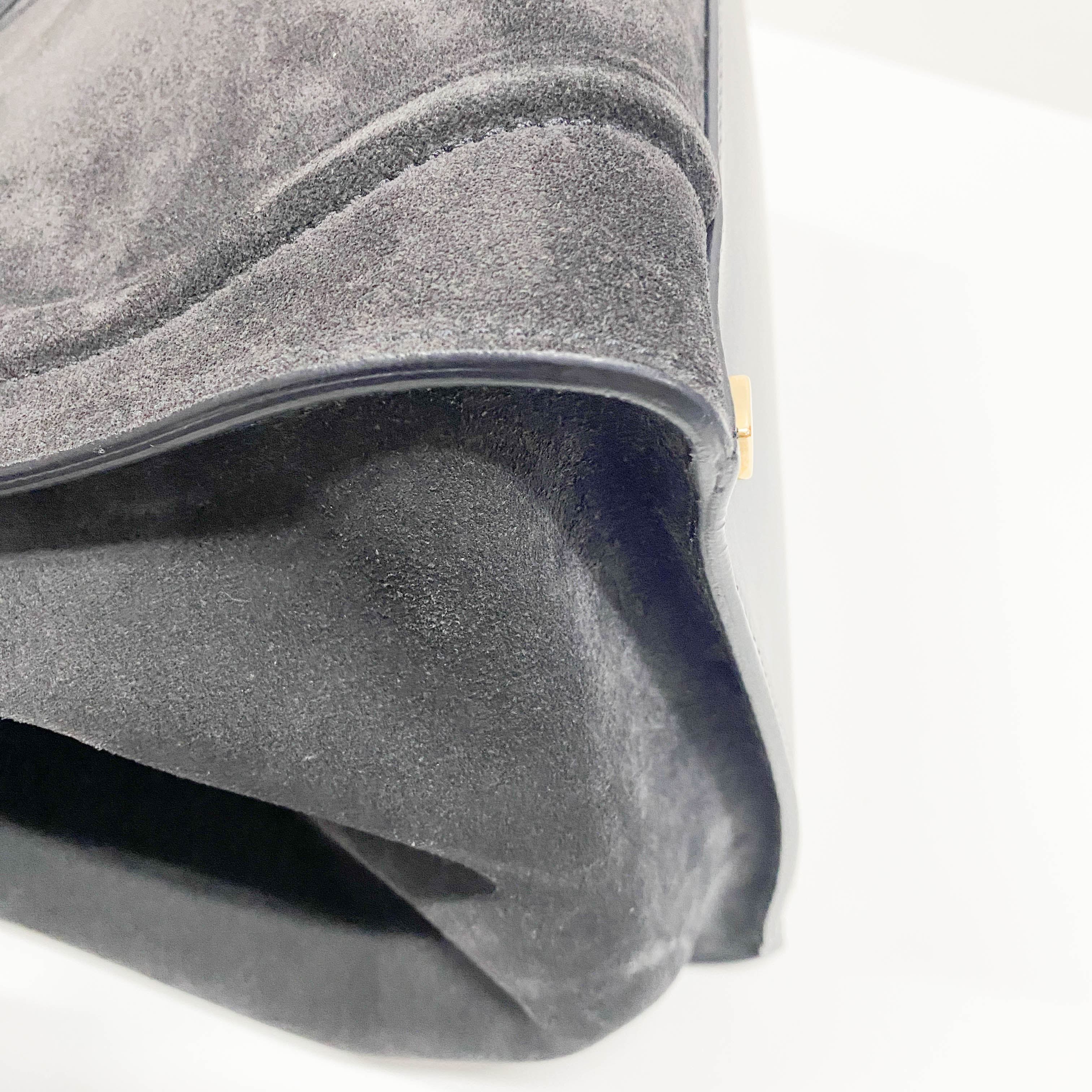 Phantom Black Suede Tote Bag