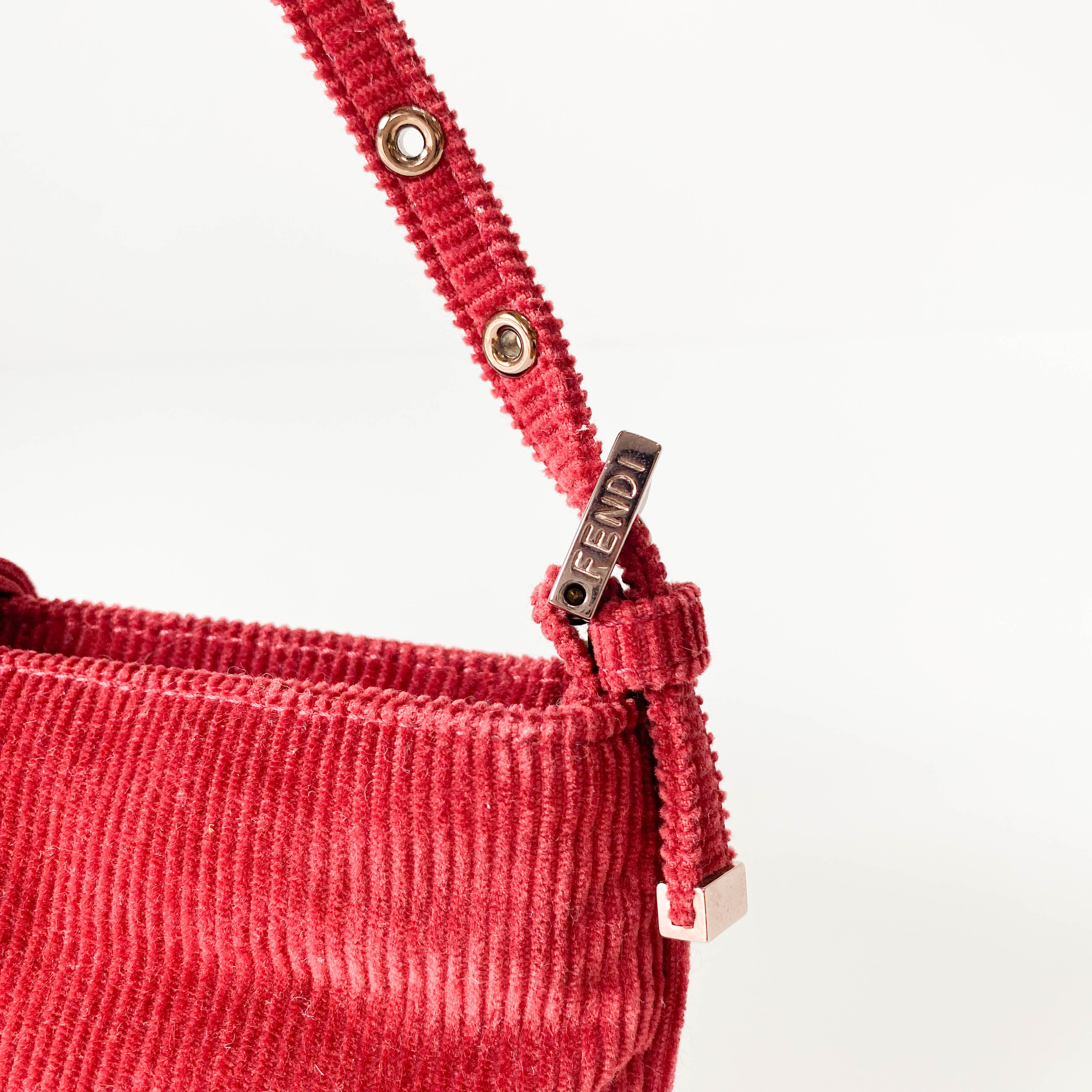 Small Burgundy Corduroy Shoulder Bag