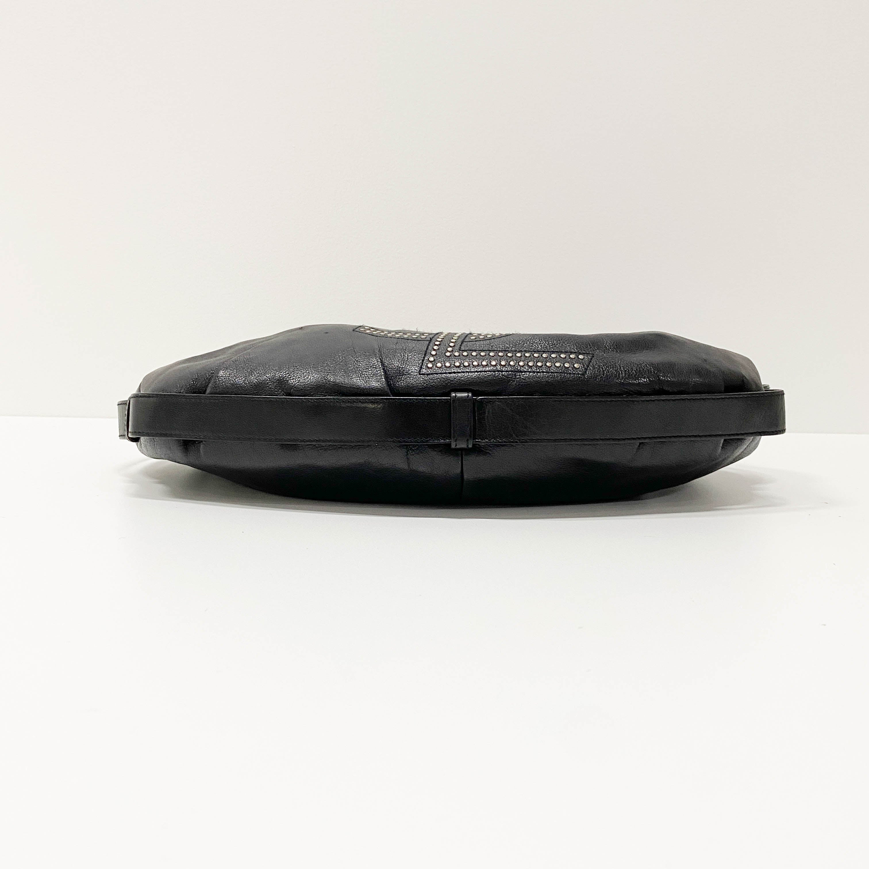 Mombasa Black Leather with YSL Studs Detail