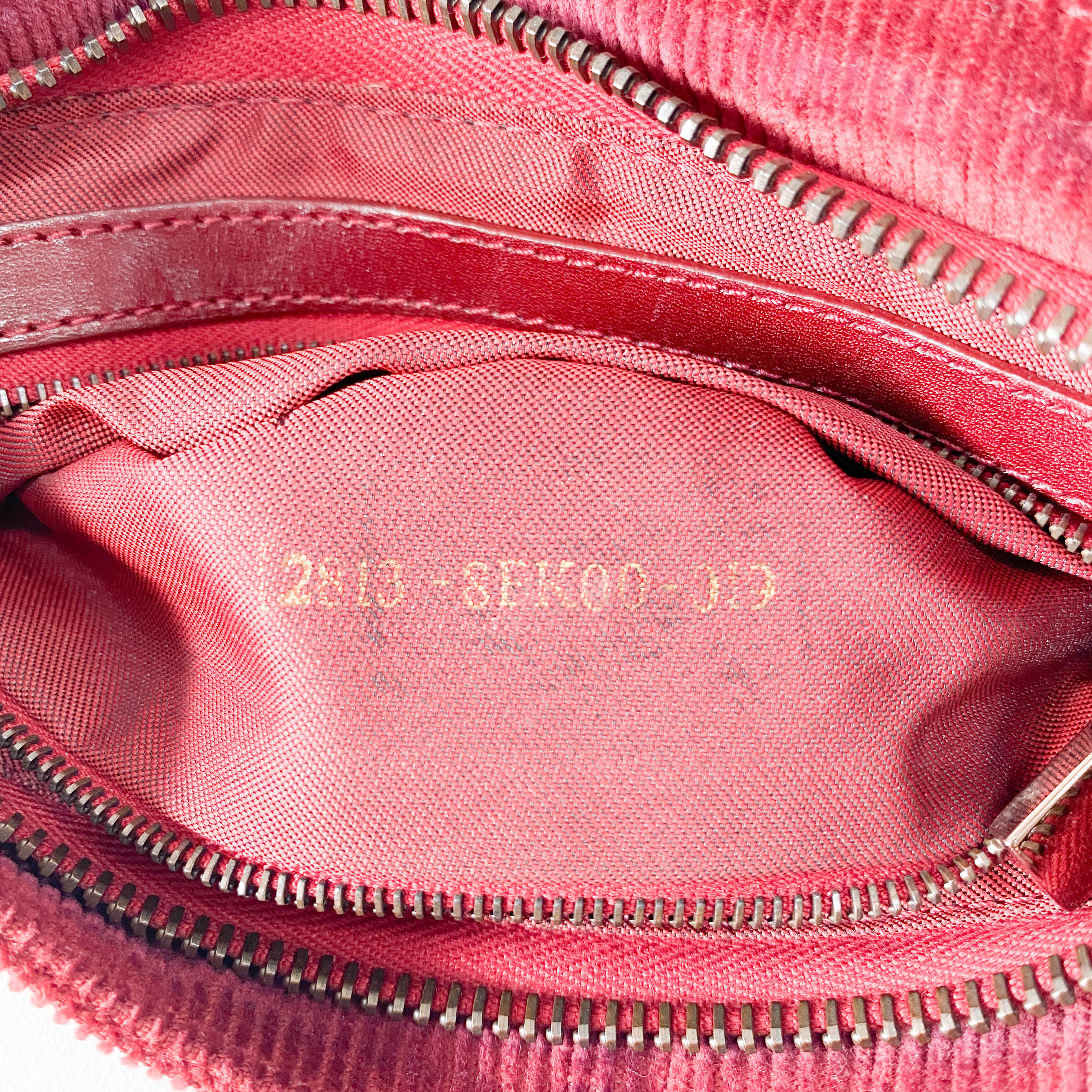 Small Burgundy Corduroy Shoulder Bag