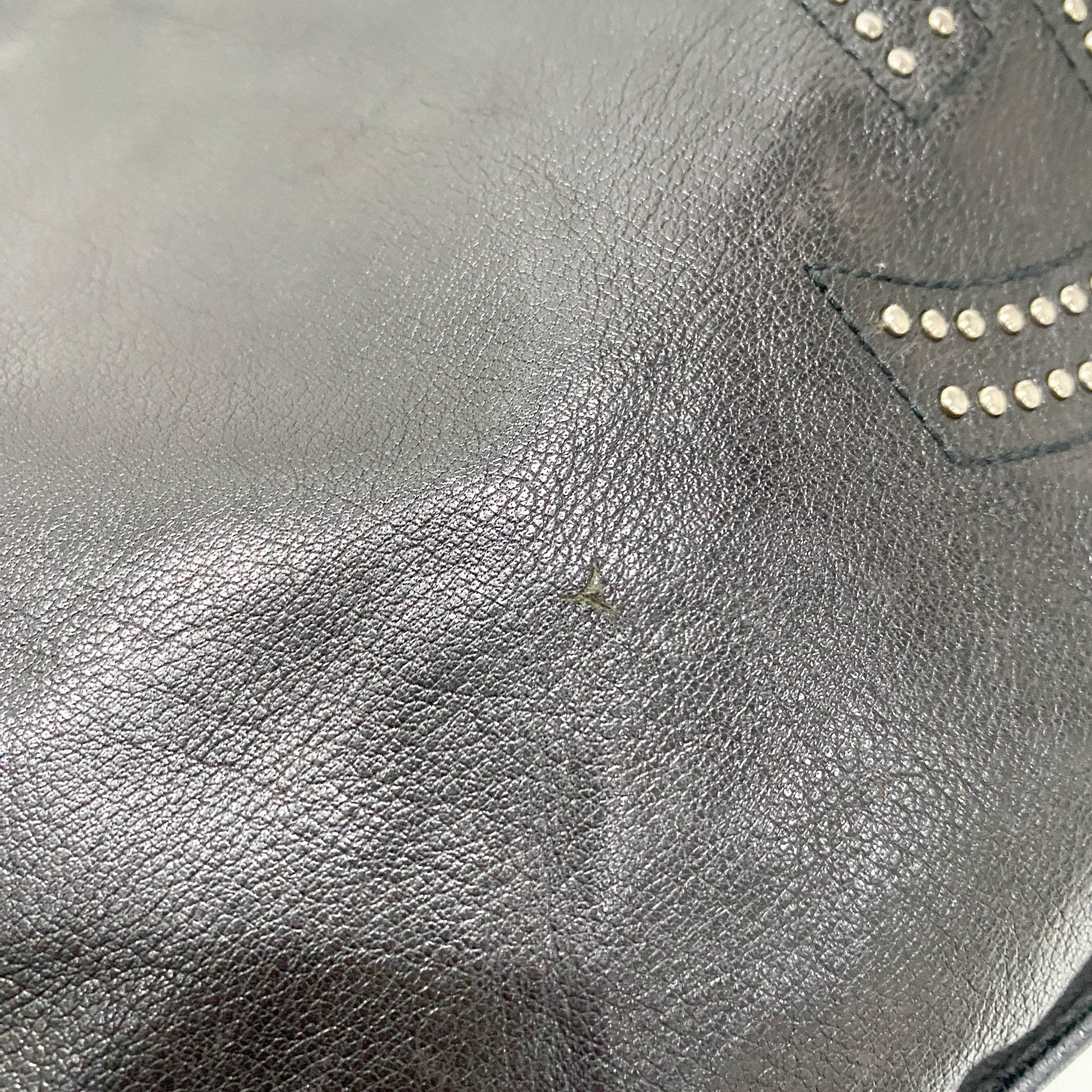 Mombasa Black Leather with YSL Studs Detail