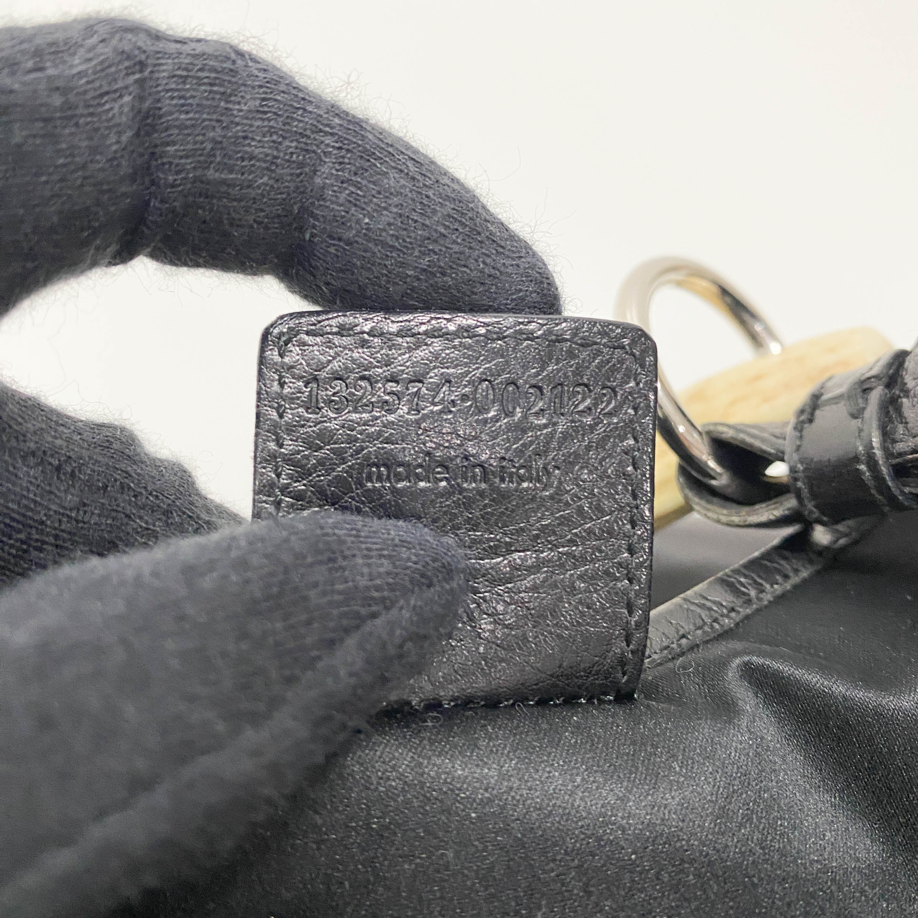 Mombasa Black Leather with YSL Studs Detail