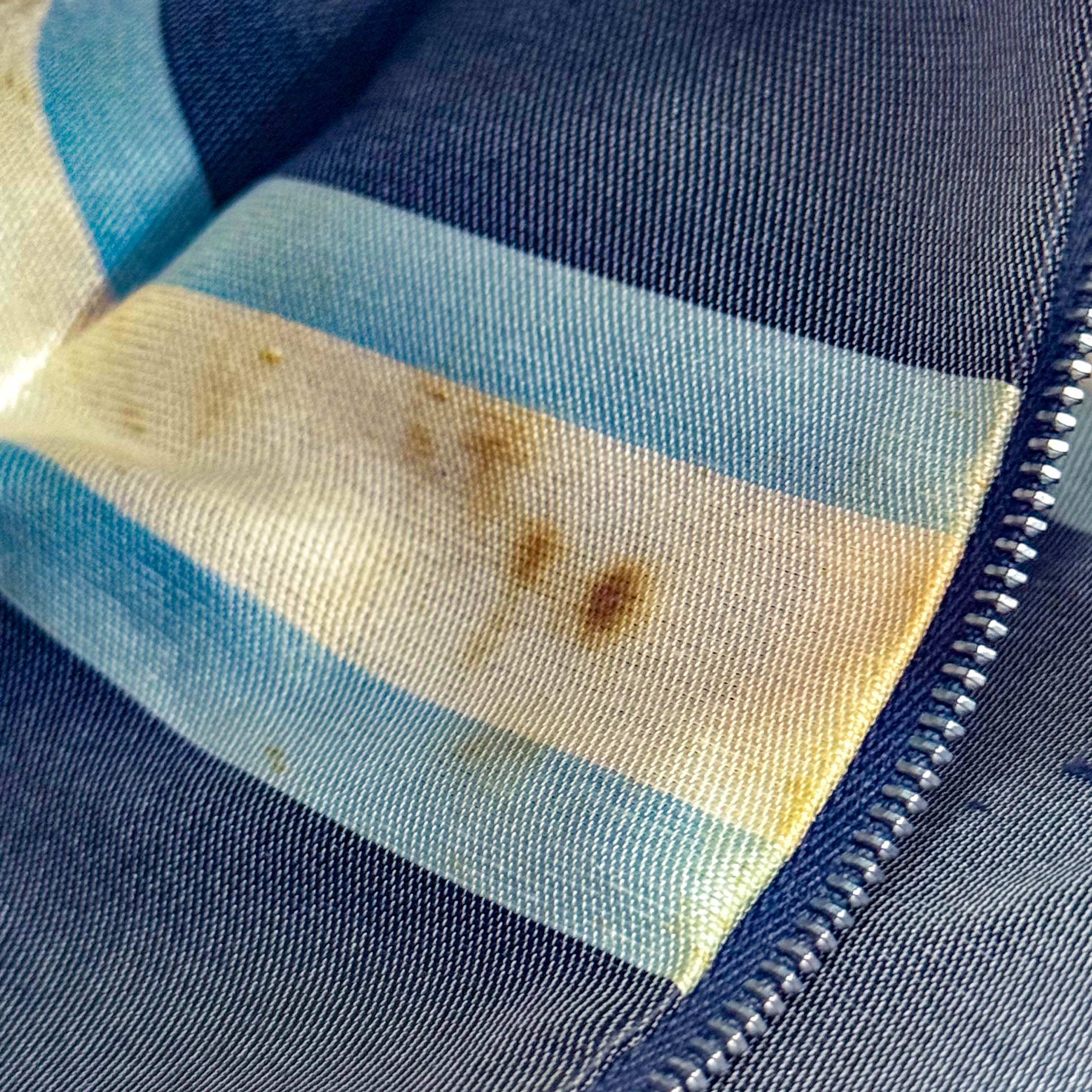 Baguette Cotton Navy Shoulder Bag