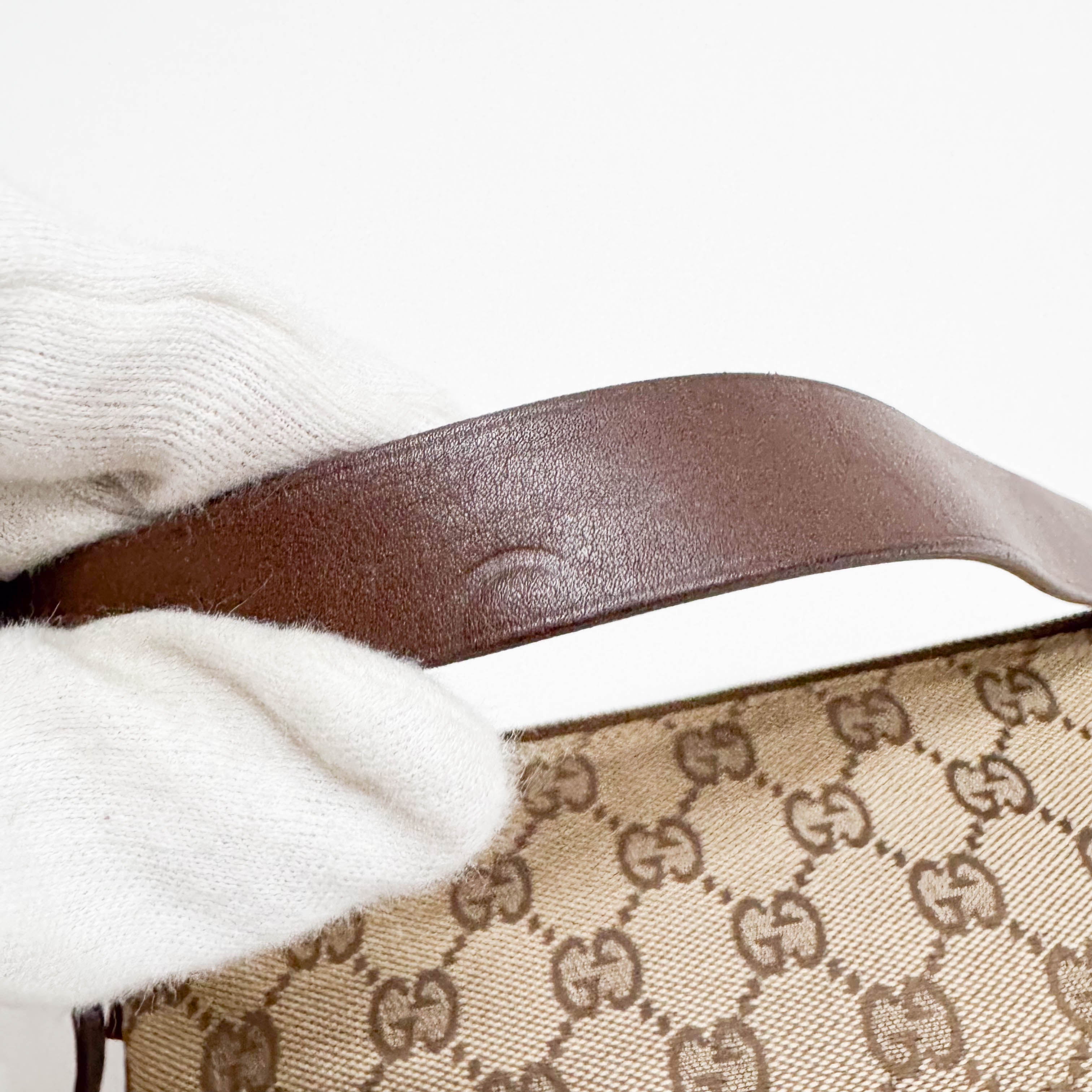 GG Canvas Yellow Shoulder Pouch