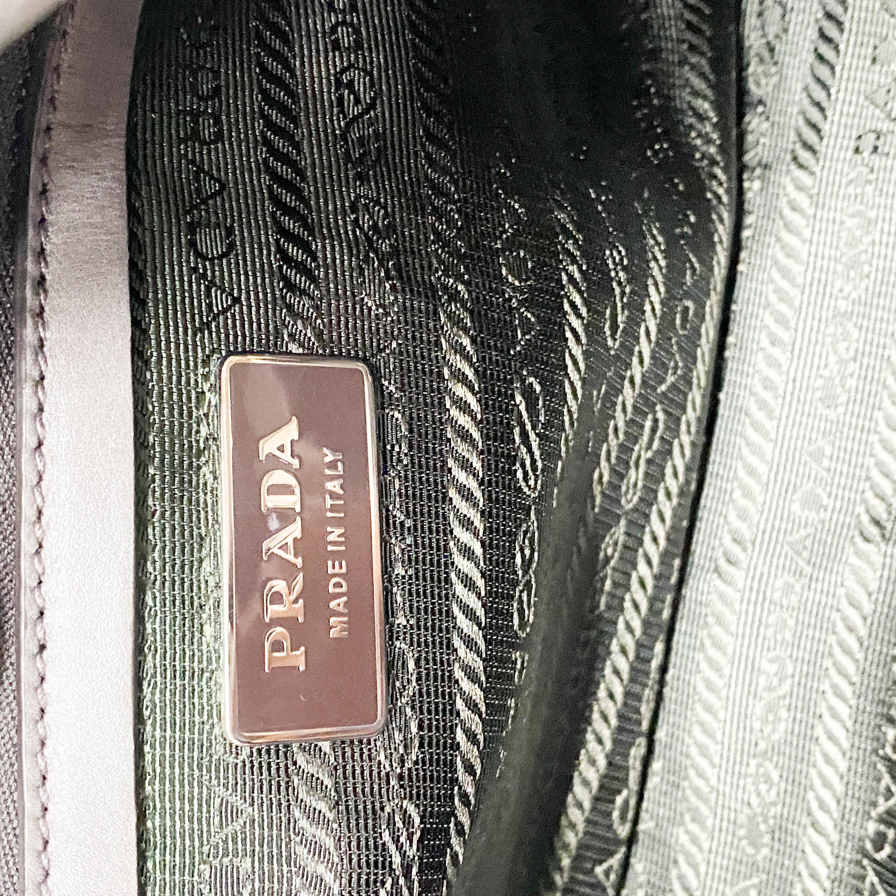 Grey Royal Calfskin Leather Shoulder Bag