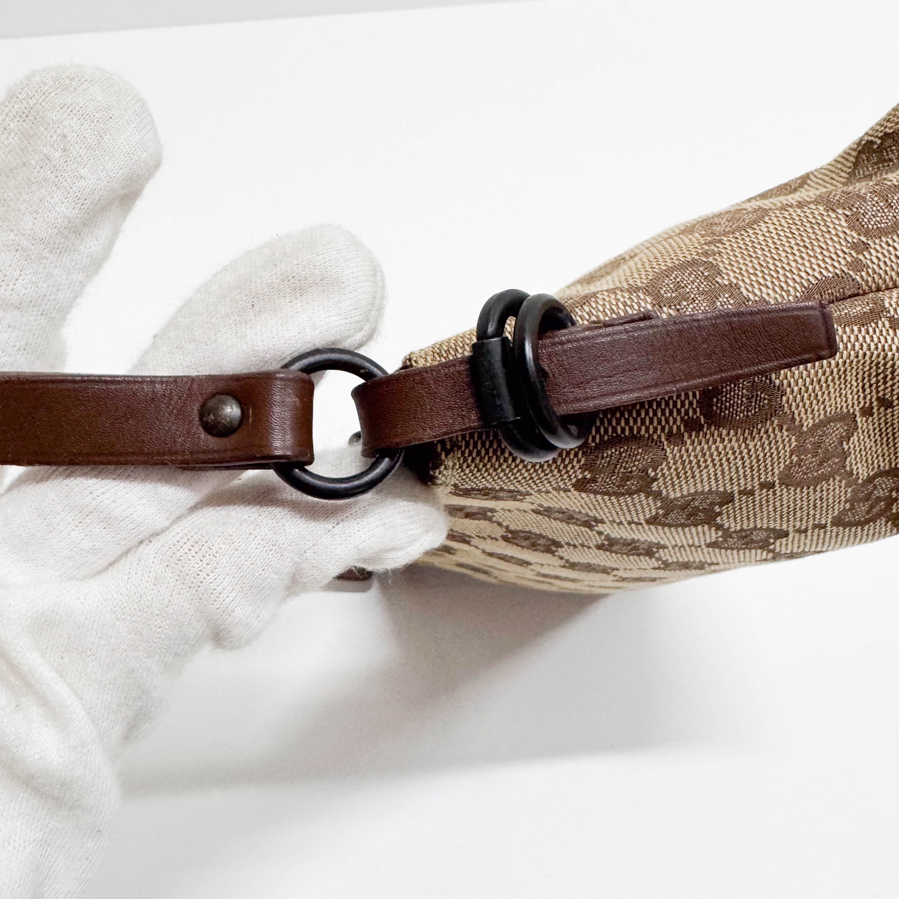 GG Canvas Yellow Shoulder Pouch