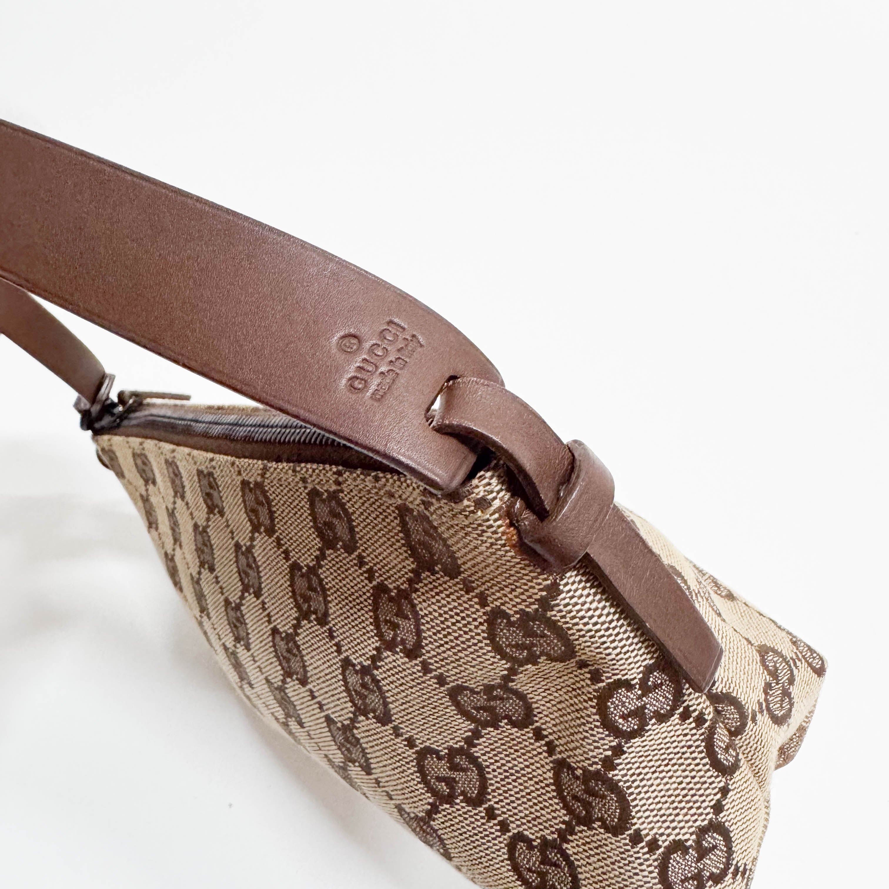 GG Canvas Yellow Shoulder Pouch