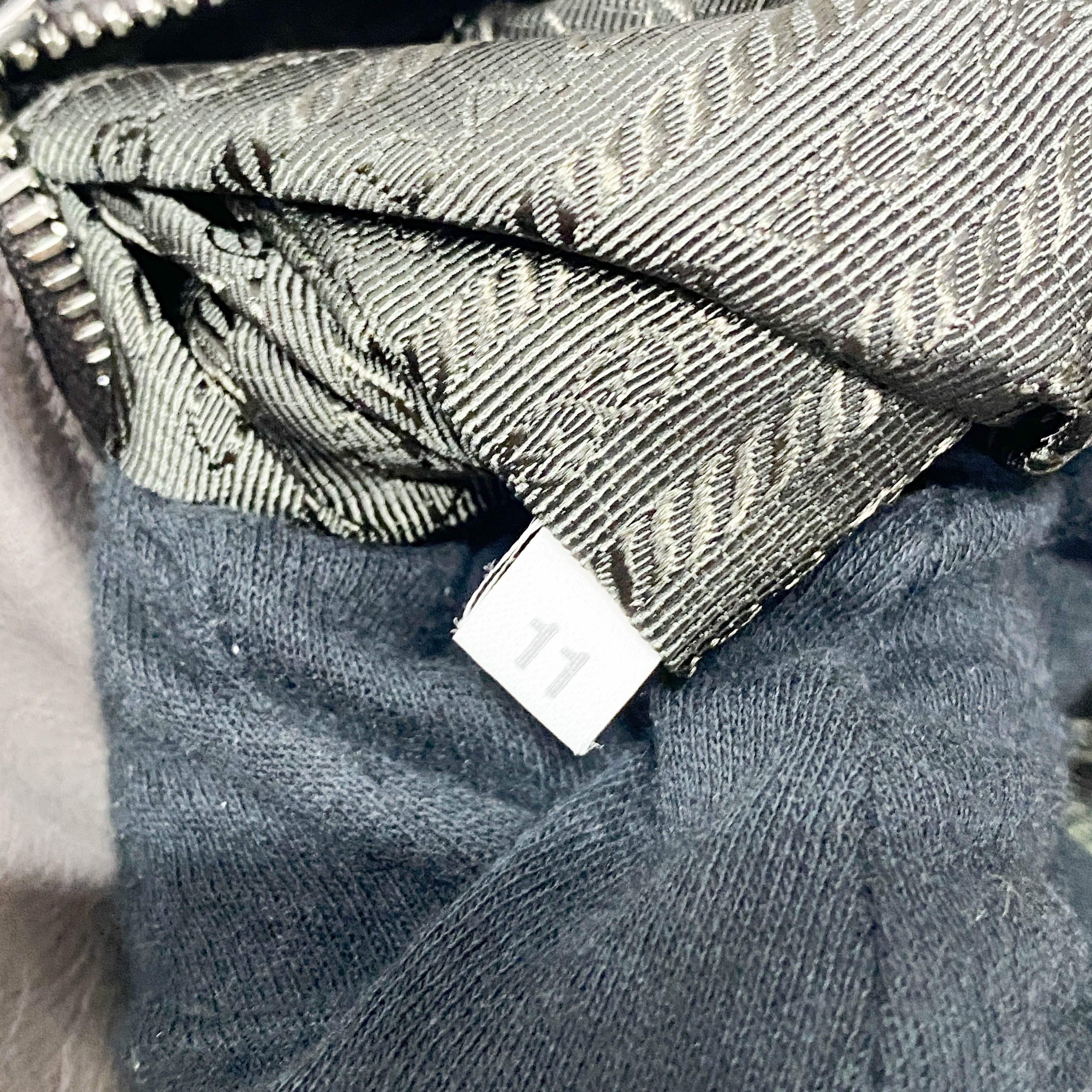 Grey Royal Calfskin Leather Shoulder Bag