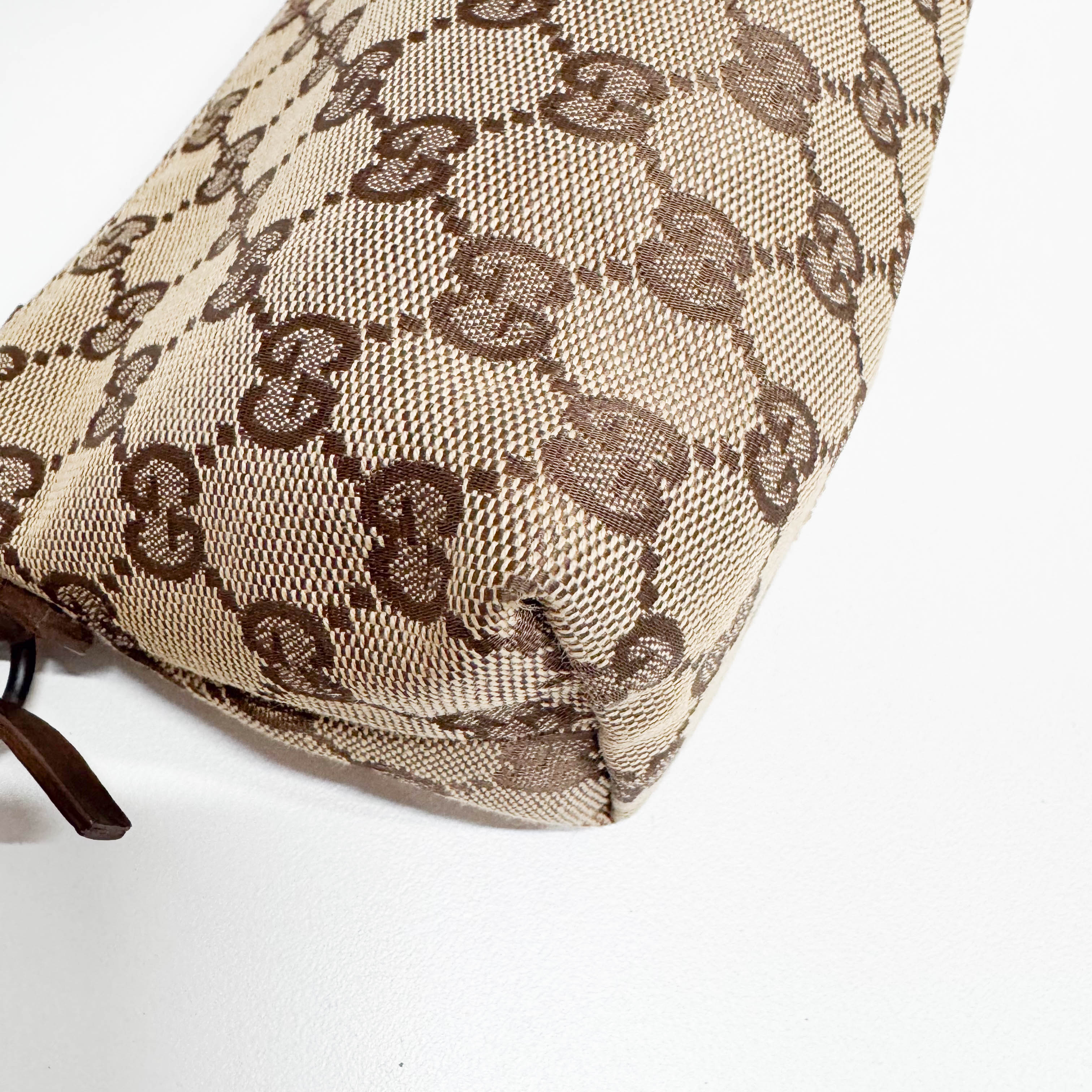 GG Canvas Yellow Shoulder Pouch