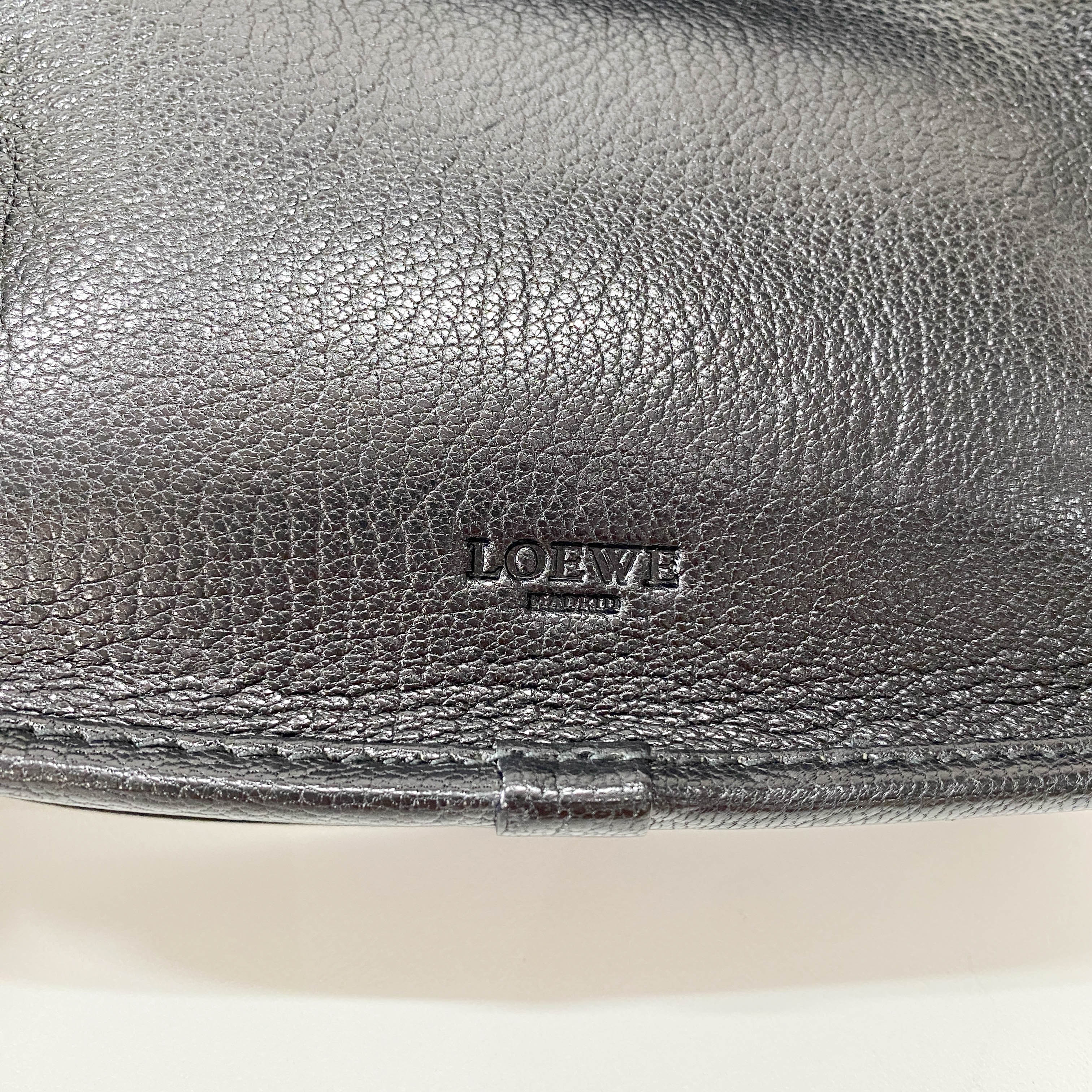 Black Leather Mini Pochette Bag