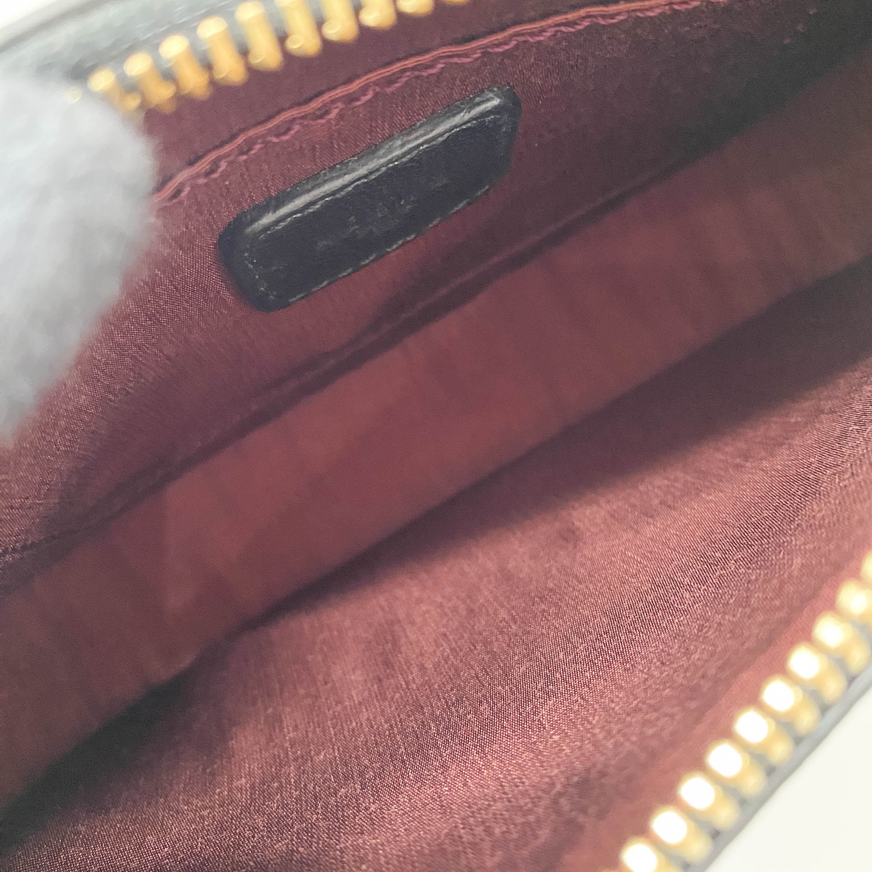 Black Leather Mini Pochette Bag