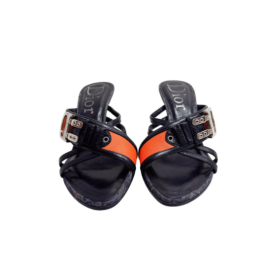 Galliano Size 35 Denim Heels