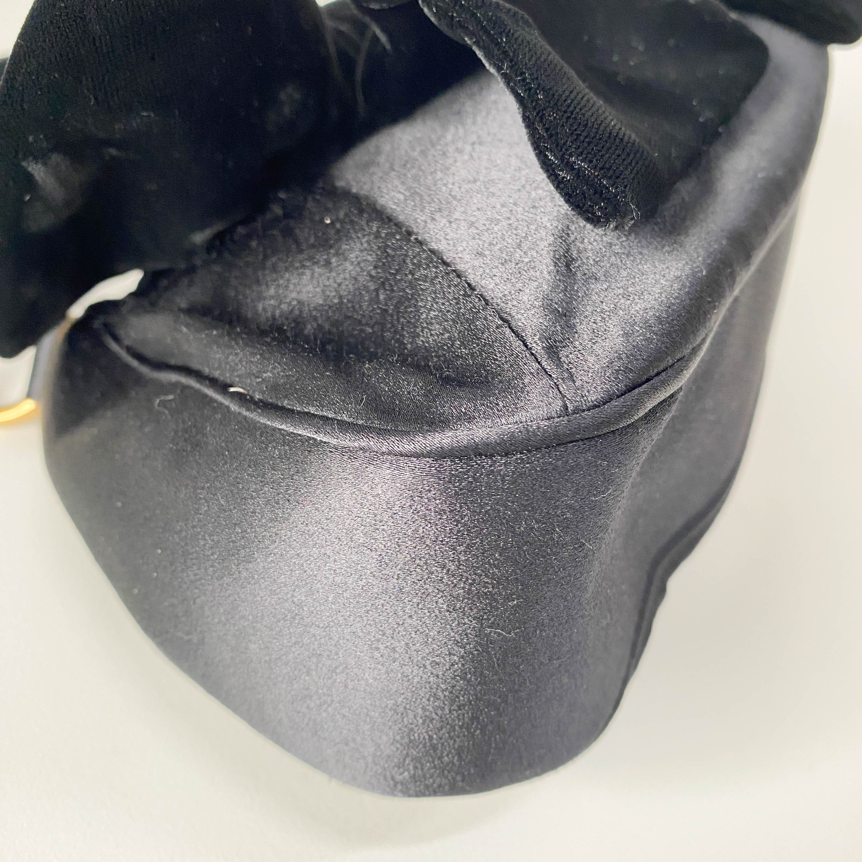 Black Satin & Velvet Handbag Accessory